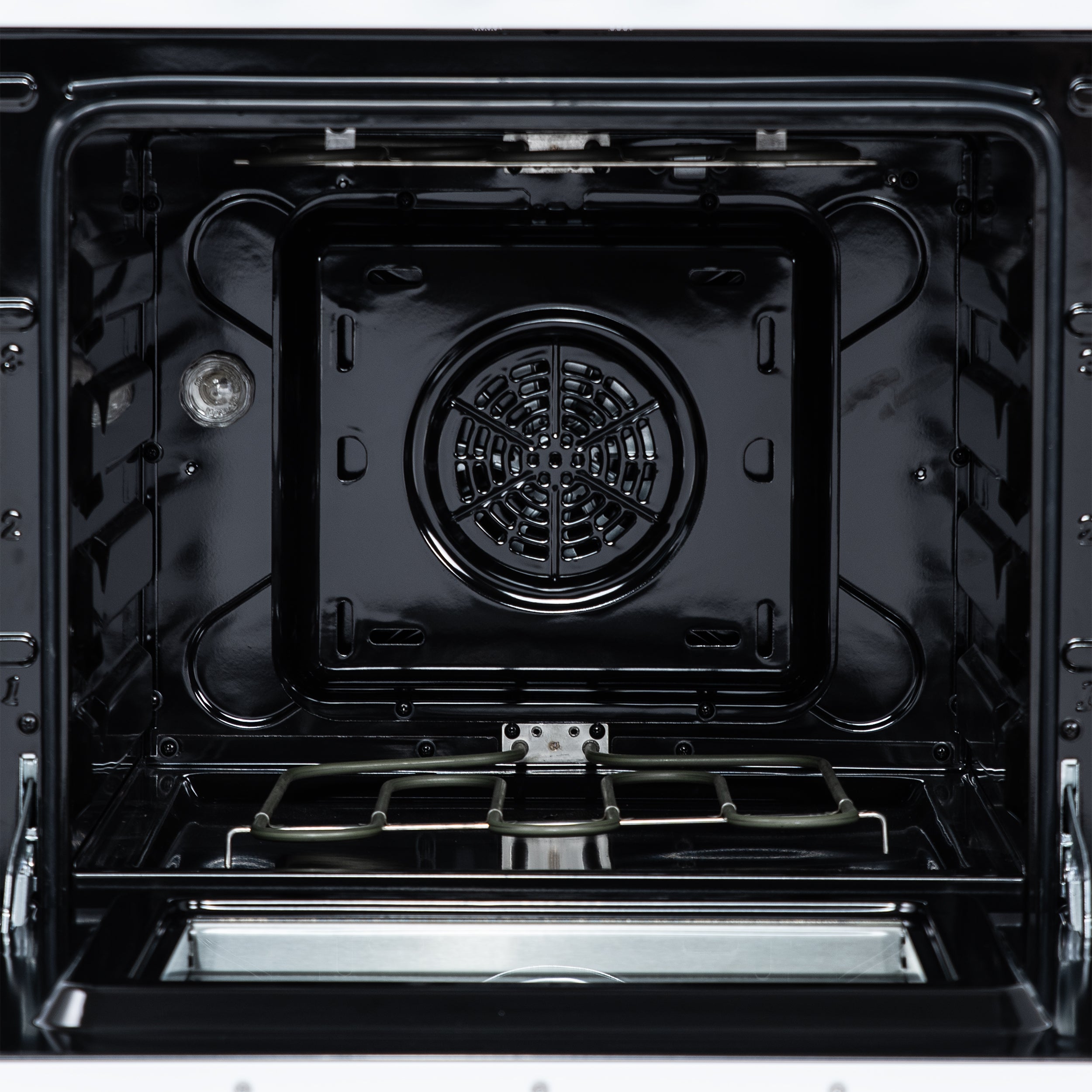 Forno Loiano 24 in. 2.3 cu.ft. White Electric Range with 4 Burners, Air Fry Kit, Storage Drawer and Antique Brass Accents | FFSEL6069-24WHT