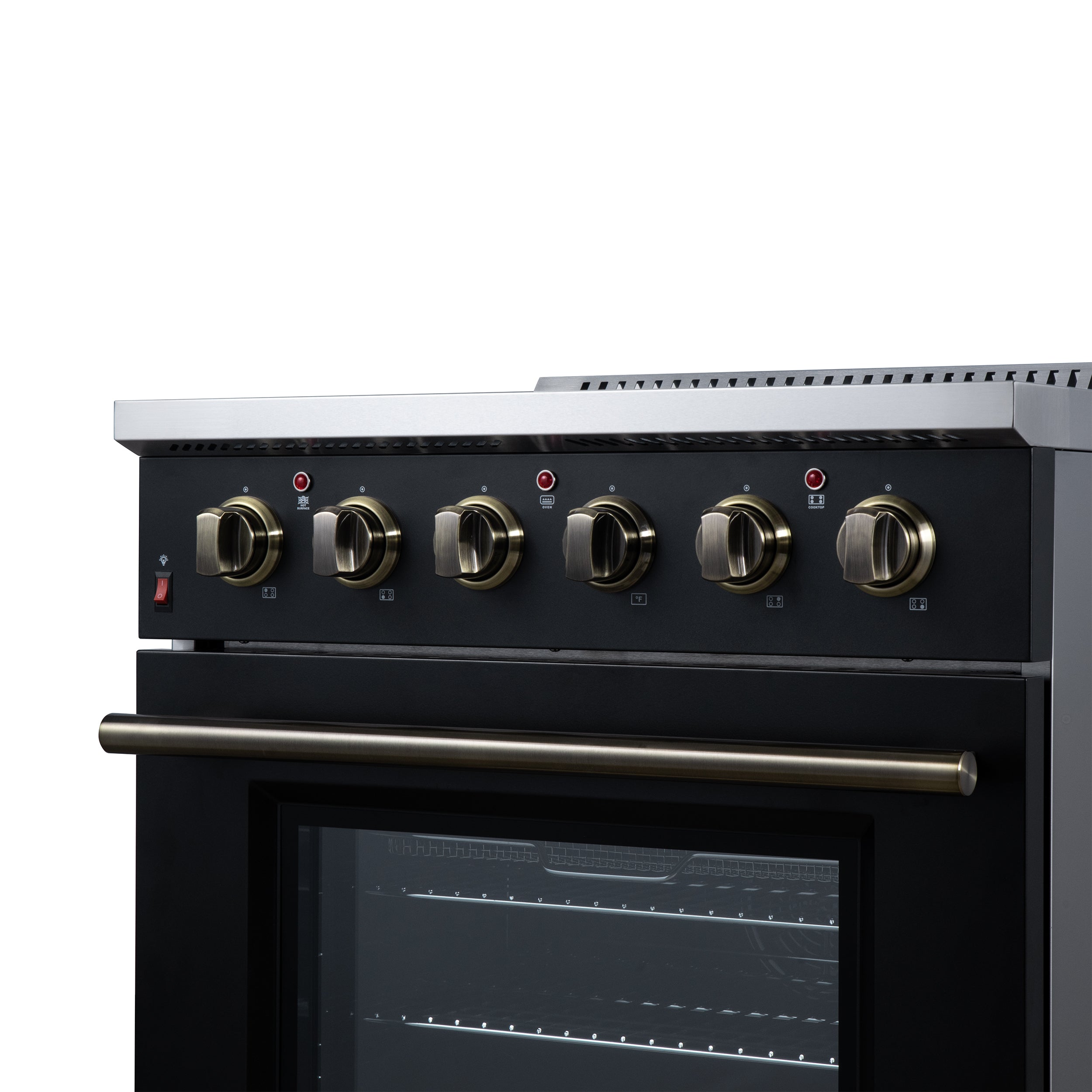 Galiano 30 Inch Freestanding Electric range, 4 radiant burners, 4.32 cf. True Convection oven, Air fryer kit, Black