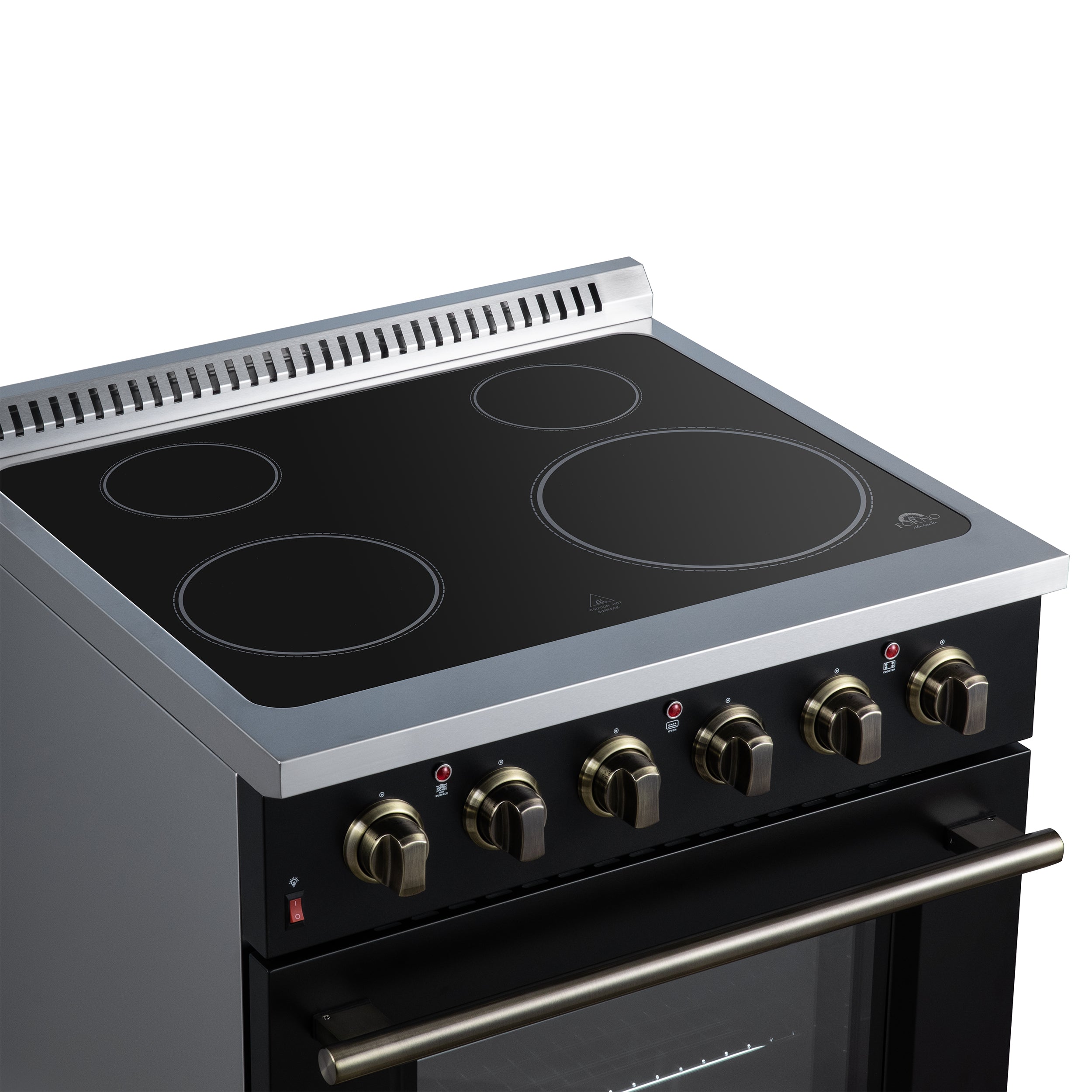 Galiano 30 Inch Freestanding Electric range, 4 radiant burners, 4.32 cf. True Convection oven, Air fryer kit, Black