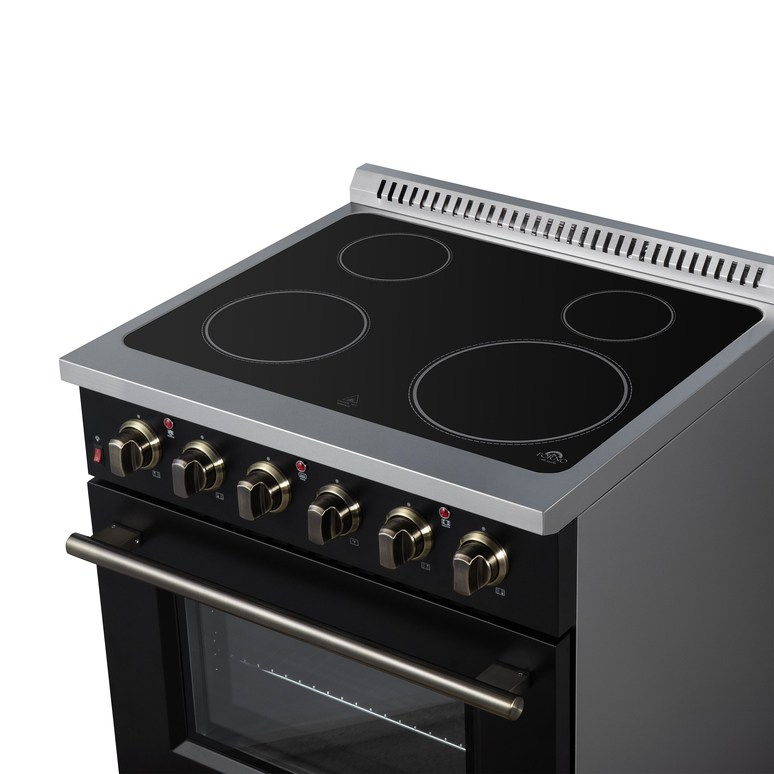Galiano 30 Inch Freestanding Electric range, 4 radiant burners, 4.32 cf. True Convection oven, Air fryer kit, Black