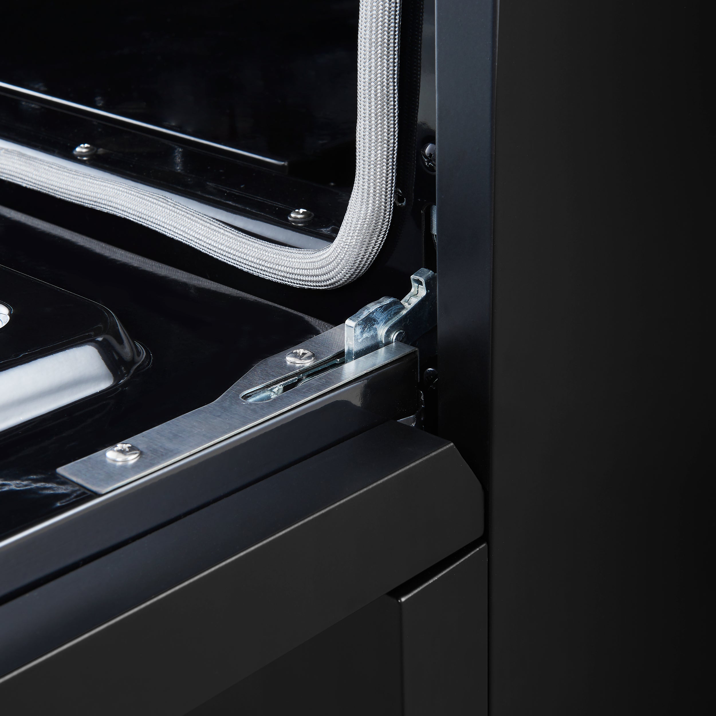 Forno Paolo 30 in. 4.38 cu. ft. Black Electric Range with Antique Brass Accents | FFSEL6011-30BLK