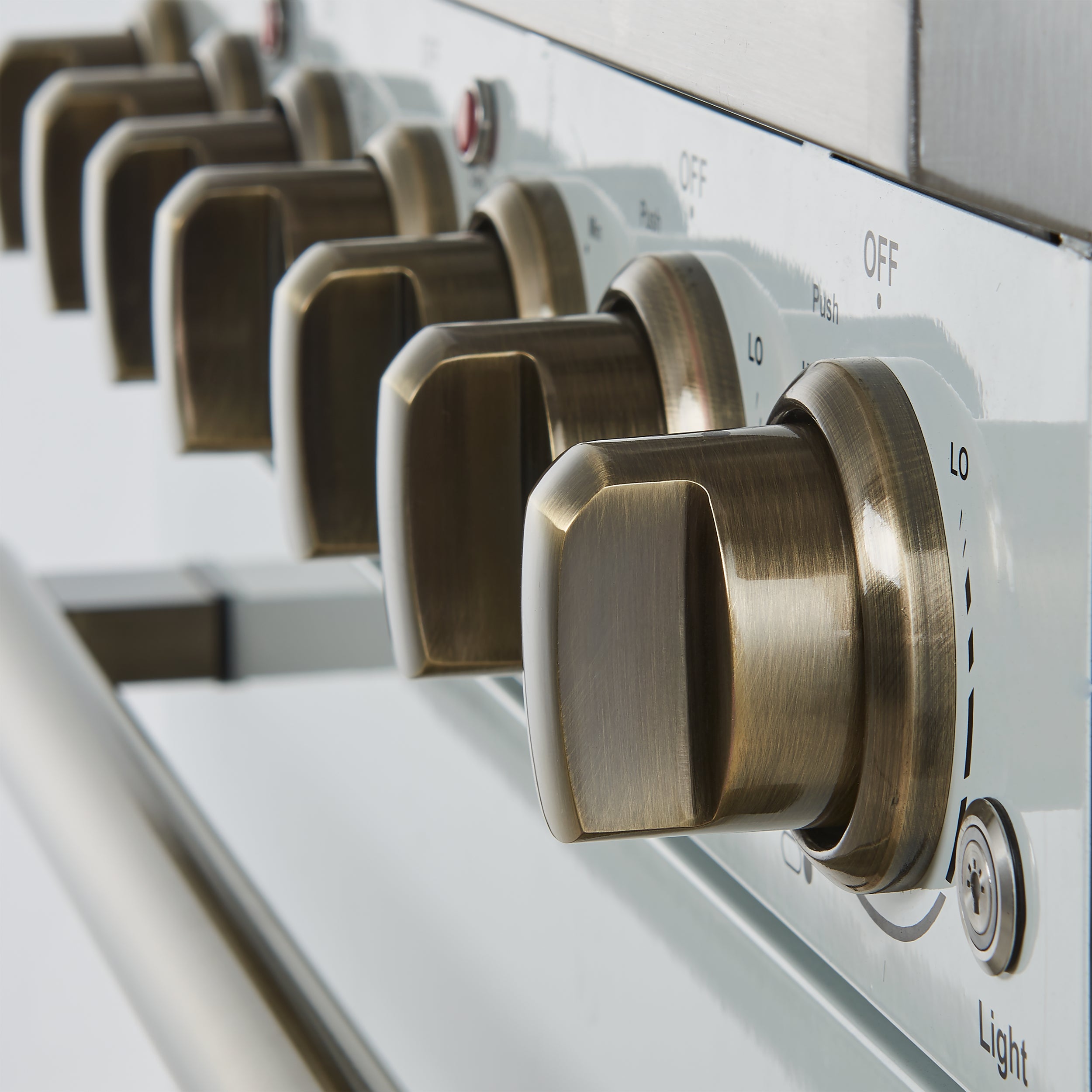 Forno Paolo 30 in. 4.38 cu. ft. White Electric Range with Antique Brass Accents | FFSEL6011-30WHT