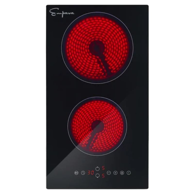 Empava 12 in. 2-Burner Black Electric Cooktop | EMPV-12REC10