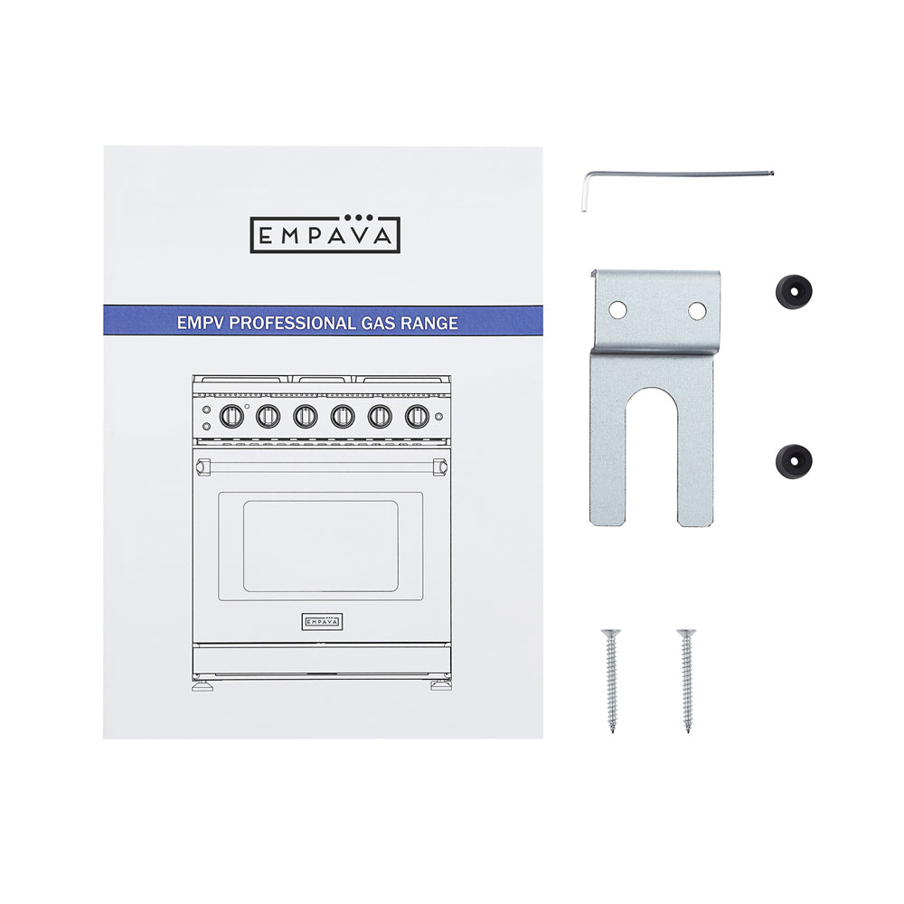 Empava Pro-Style 30 in. 4.5 cu. Ft. 5-Burner Stainless Steel Gas Range | EMPV-30GR10