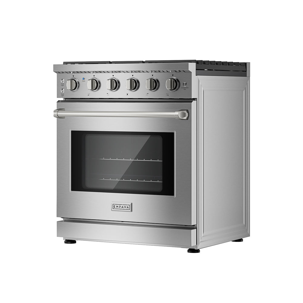 Empava Pro-Style 30 in. 4.5 cu. Ft. 5-Burner Stainless Steel Gas Range | EMPV-30GR10