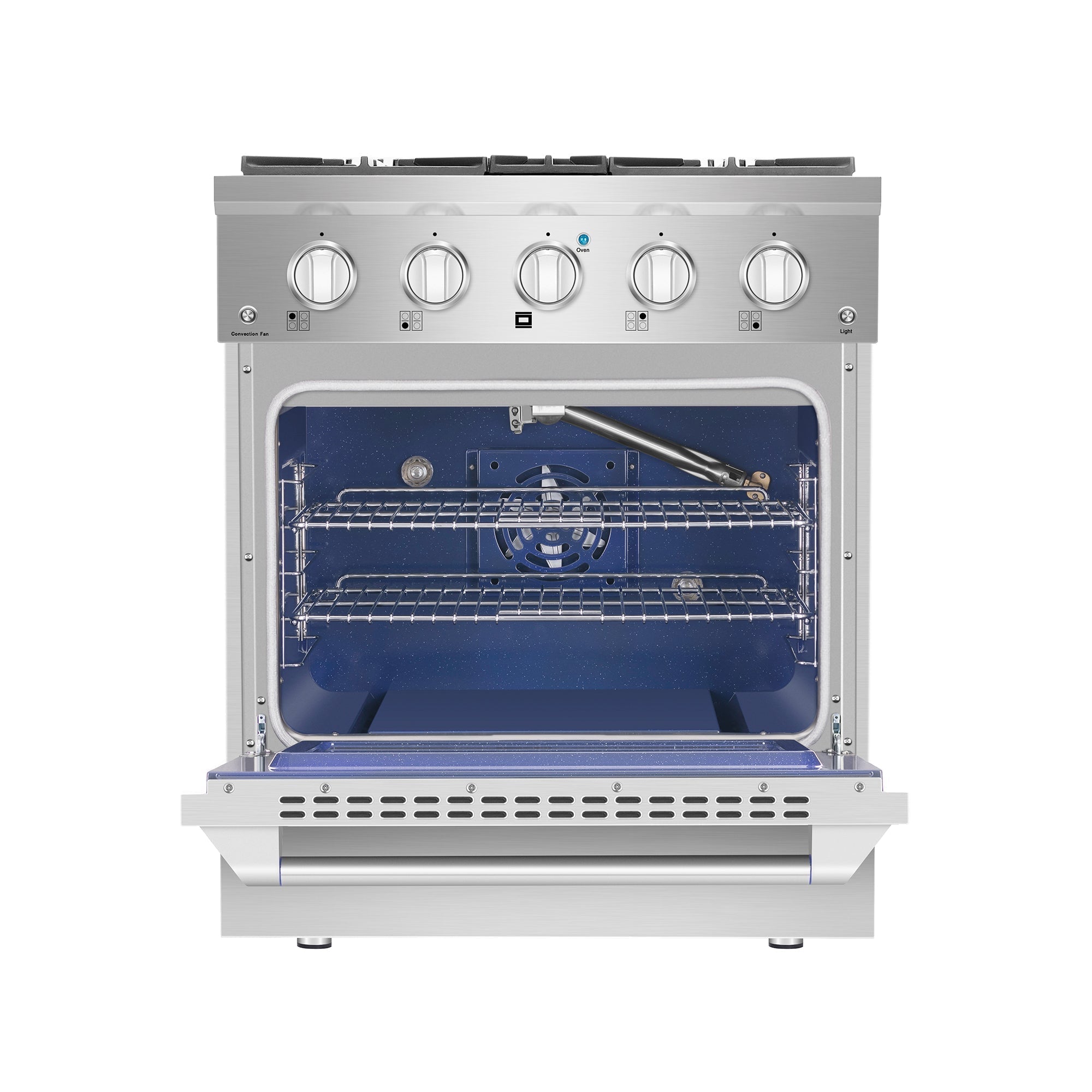 Empava Pro-Style 30 In. Slide-In 4-burner Stainless Steel Natural Gas Range 4.2 cu. Ft. | EMPV-30GR07
