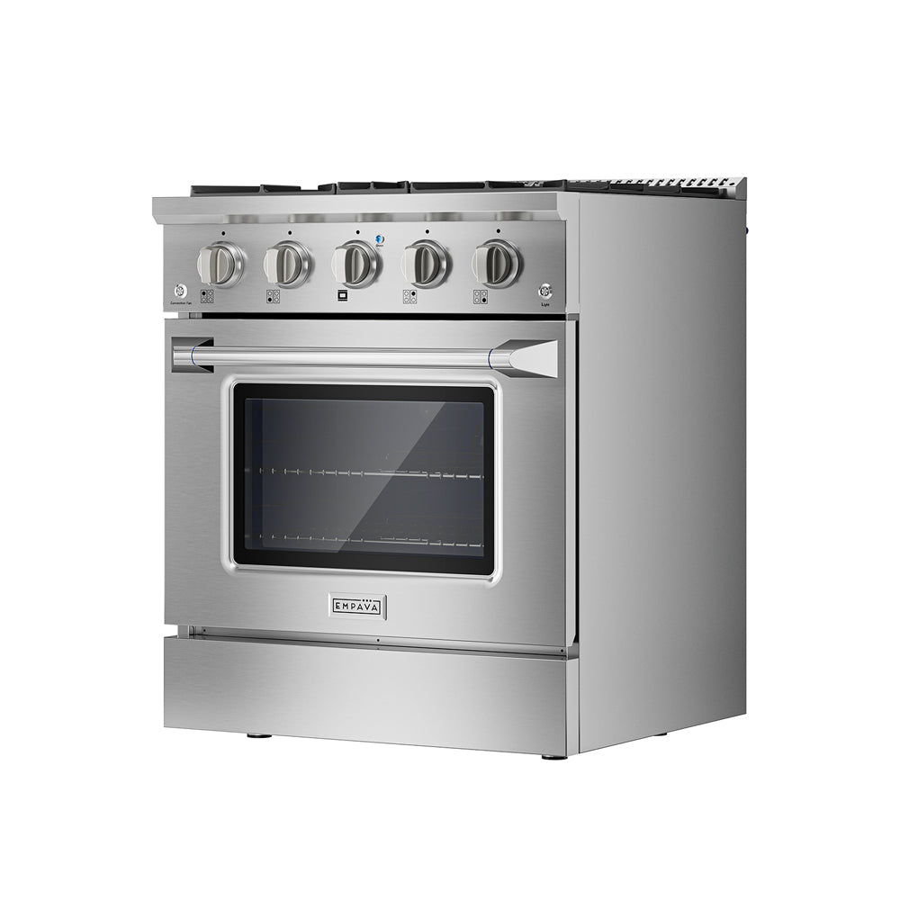 Empava Pro-Style 30 In. 4.2 cu. Ft. 4-burner Stainless Steel Gas Range | EMPV-30GR07