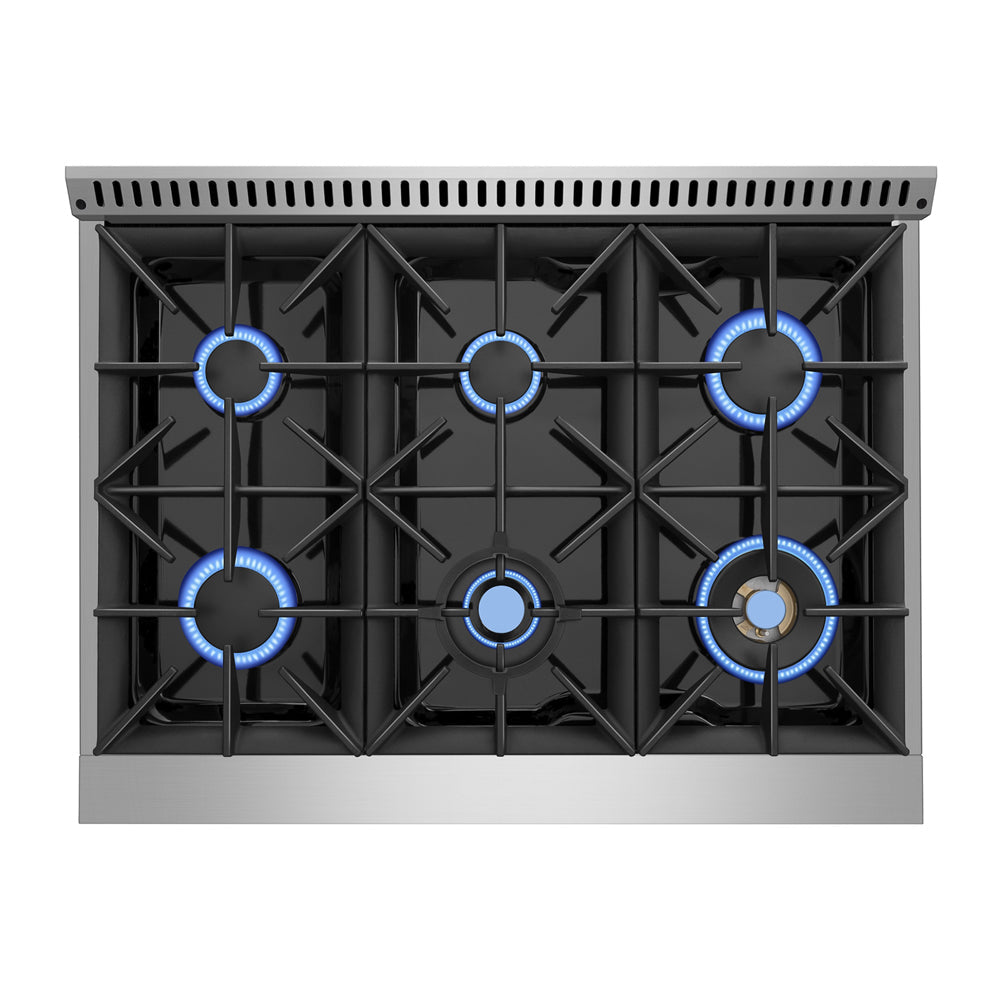 Empava Pro-Style 36 In. 5.2 cu. Ft. 6-burner Stainless Steel Gas Range | EMPV-36GR08