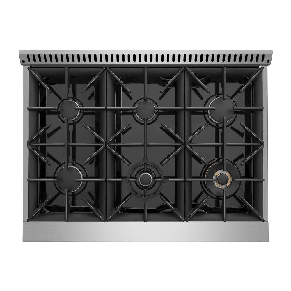 Empava Pro-Style 36 In. 5.2 cu. Ft. 6-burner Stainless Steel Gas Range | EMPV-36GR08