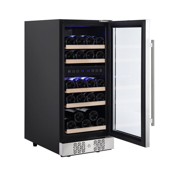 Empava 15 in. 29 Bottle Dual Zone Wine Cooler | EMPV-WC02D