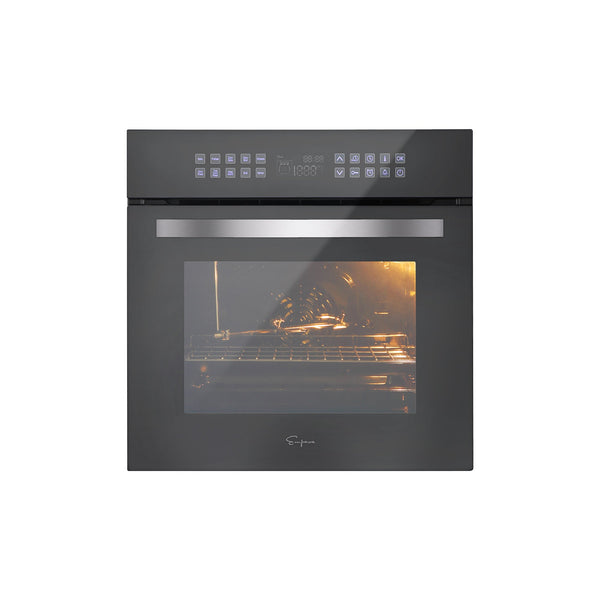 Empava 24 In. Silver Glass Electric Single Wall Oven 2.3 cu. Ft. | EMPV-24WOC17