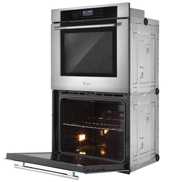 Empava 30 In. 5 cu. Ft. Stainless Steel Electric Double Wall Oven With Air Fry | EMPV-30WO05