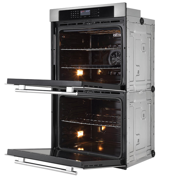 Empava 30 In. 5 cu. Ft. Stainless Steel Electric Double Wall Oven With Air Fry | EMPV-30WO05