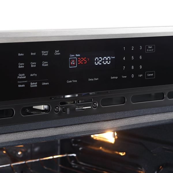 Empava 30 In. Stainless Steel Electric Single Wall Oven With Air Fry 5 cu. Ft. | EMPV-30WO04