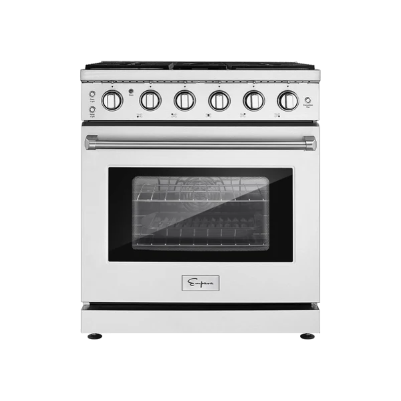 Empava Pro-Style 30 In. Slide-In 5-Burner Natural Gas Range 4.5 cu. Ft. | EMPV-30GR10