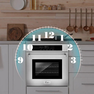 Empava 30 In. 5 cu. Ft. Stainless Steel Self-Cleaning Electric Single Wall Oven | EMPV-30WO03