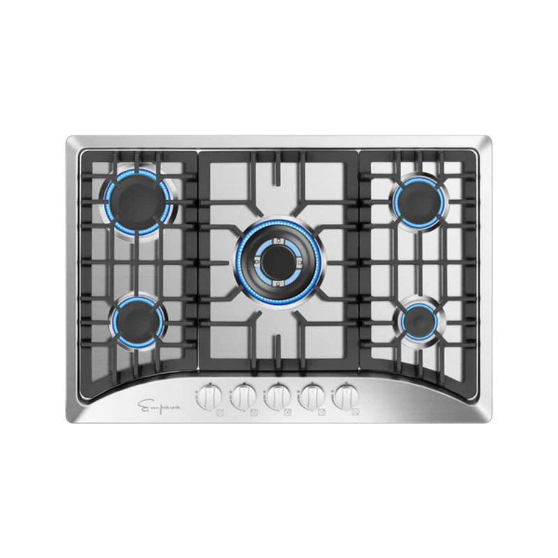Empava 30 in. 5-Burner Built-In Stainless Steel Gas Cooktop | EMPV-30GC5B70C
