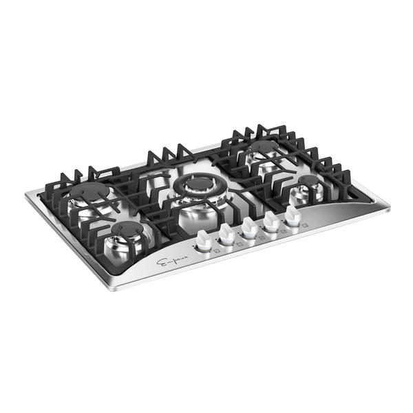 Empava 30 in. 5-Burner Built-In Stainless Steel Gas Cooktop | EMPV-30GC5B70C