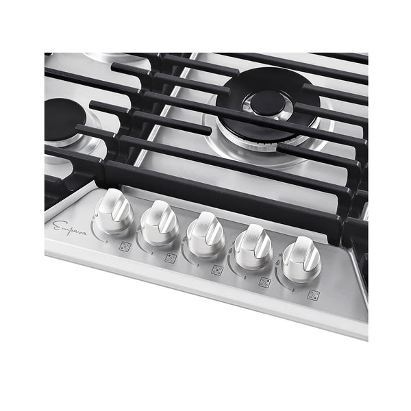 Empava 36 in. 5-Burner Built-In Stainless Steel Gas Cooktop | EMPV-36GC36