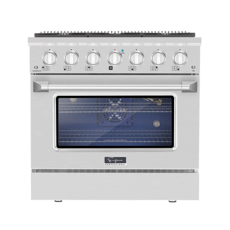 Empava Pro-Style 36 In. Slide-In 6-burner Stainless Steel Gas Range 5.2 cu. Ft. | EMPV-36GR08