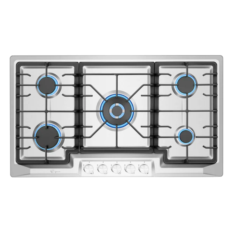 Empava 36 in. 5-Burner Built-In Stainless Steel Gas Cooktop | EMPV-36GC23