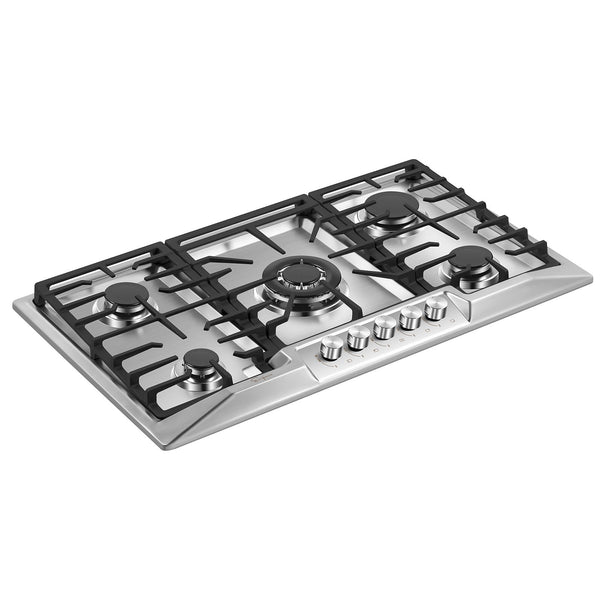Empava 36 in. 5-Burner Built-In Stainless Steel Gas Cooktop | EMPV-36GC23