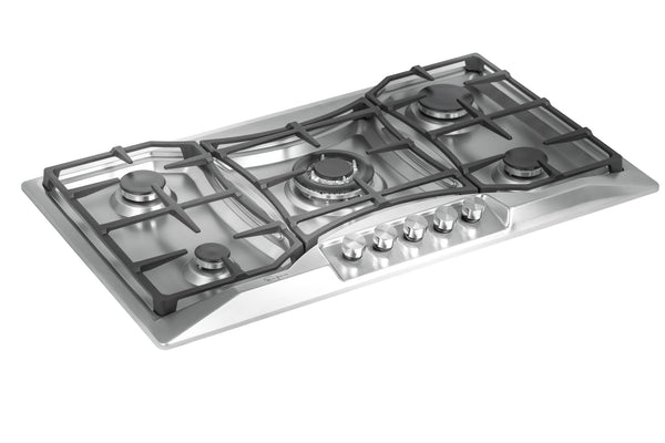 Empava 36 in. 5-Burner Built-In Stainless Steel Gas Cooktop | EMPV-36GC24