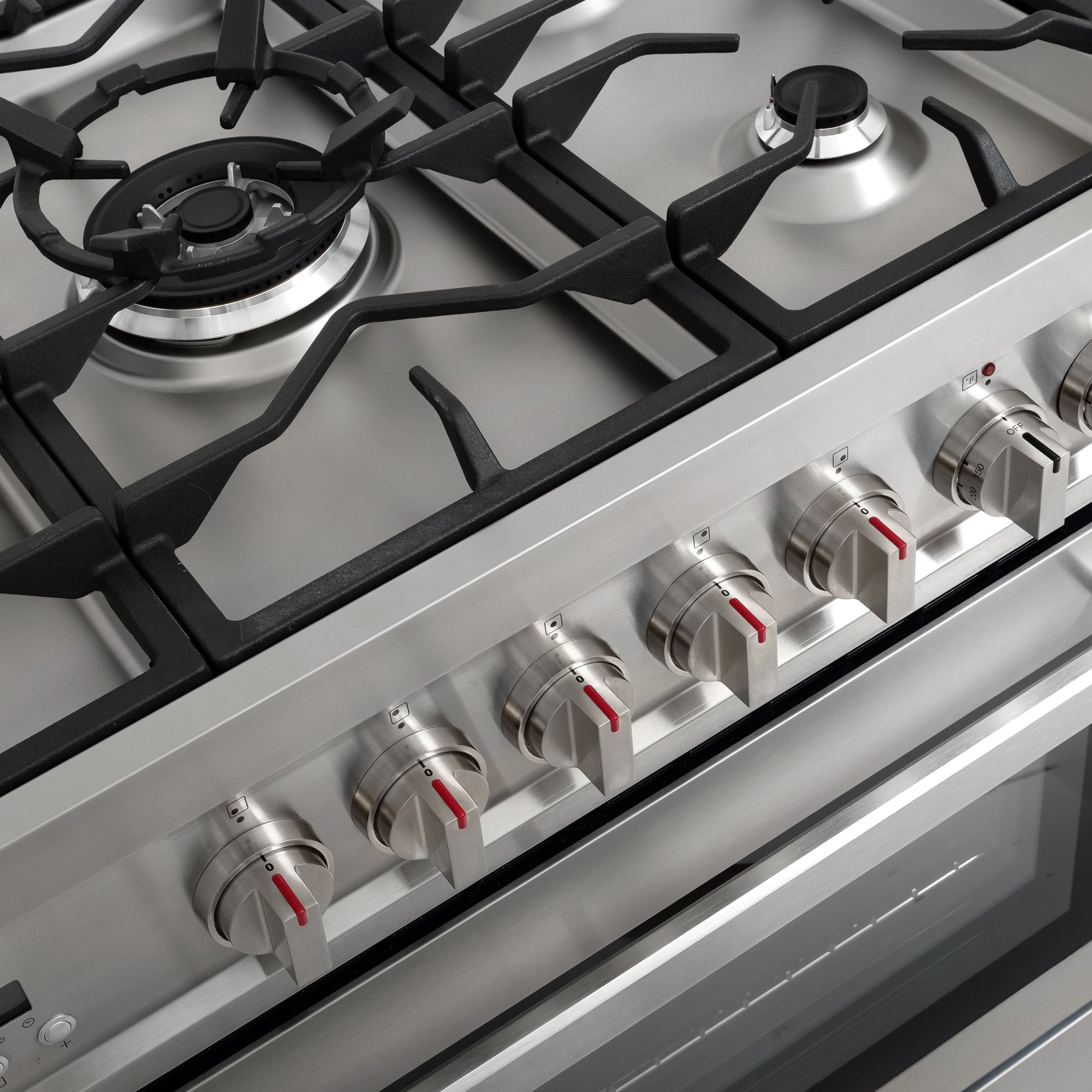 Cosmo Stellar 36 in. 3.8 cu. ft. 5-Burner Stainless Steel Dual Fuel Range with Storage Drawer | F965NF