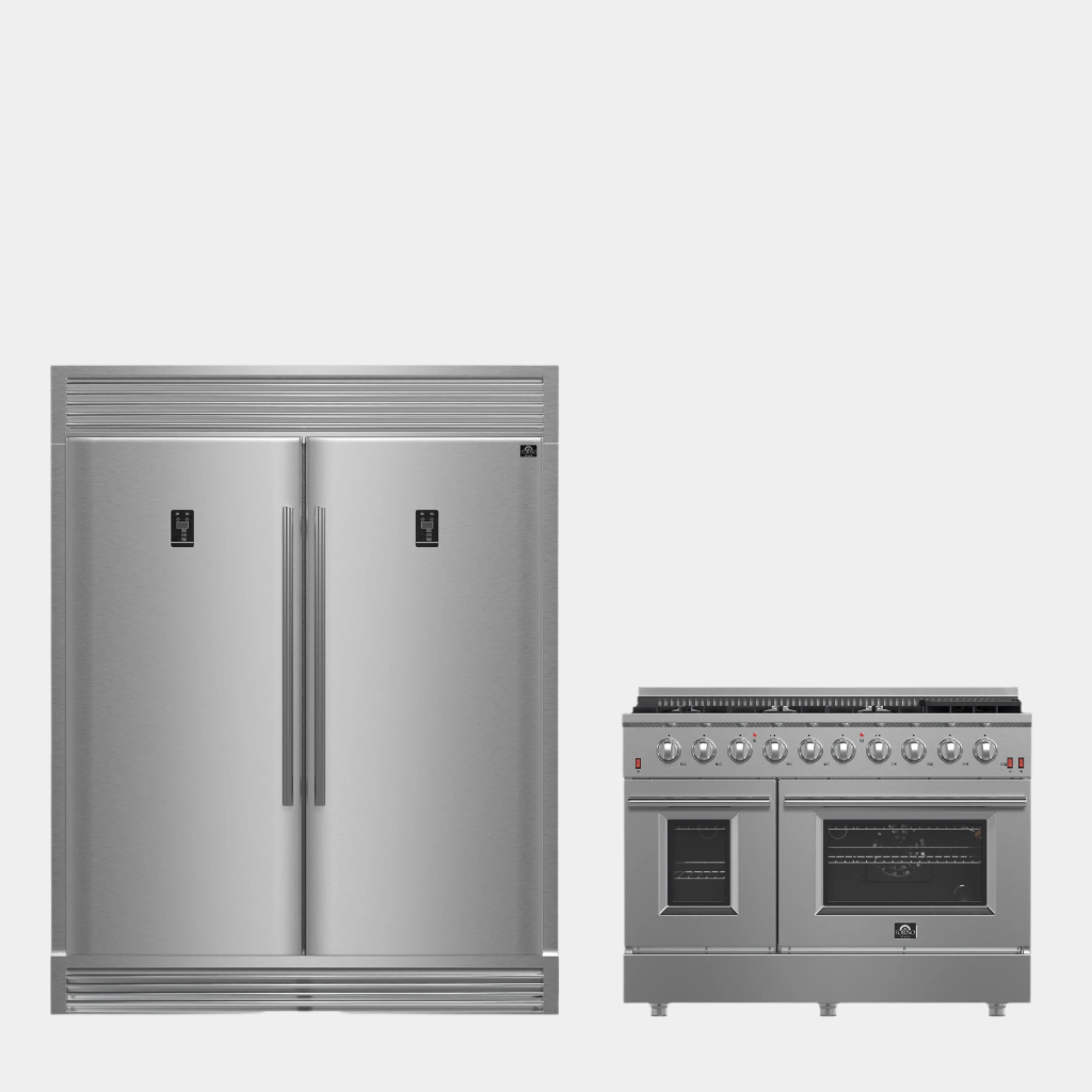 Forno Kitchen Package - 48" Dual Fuel Range and 60" Refrigerator | FBDL-005-02CAUS