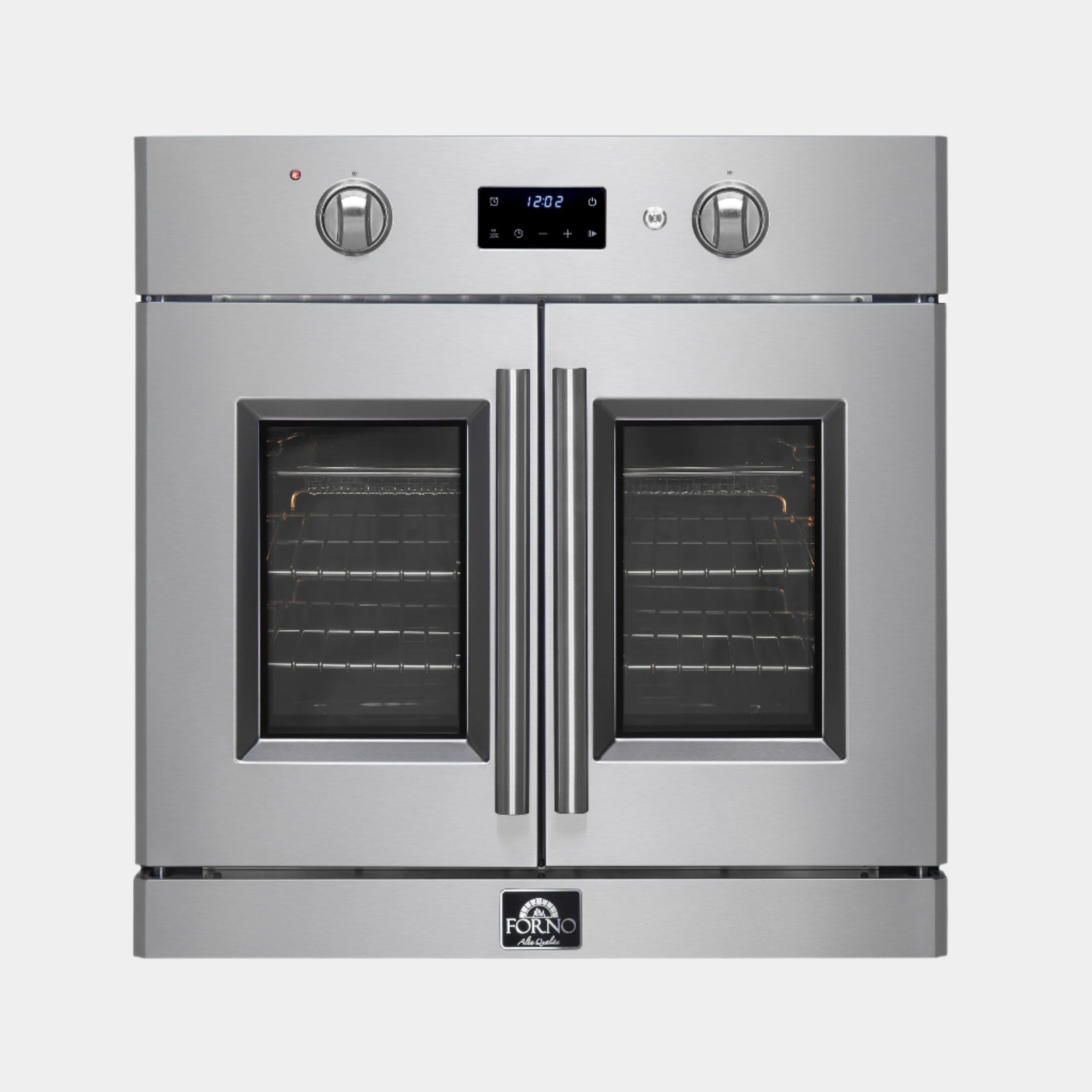 Forno Asti 30-Inch French Door Electric Wall Oven in Stainless Steel, 3.68 cu. ft. True Convection, 3,600W, Air Fry, Sous Vide, Self-Clean