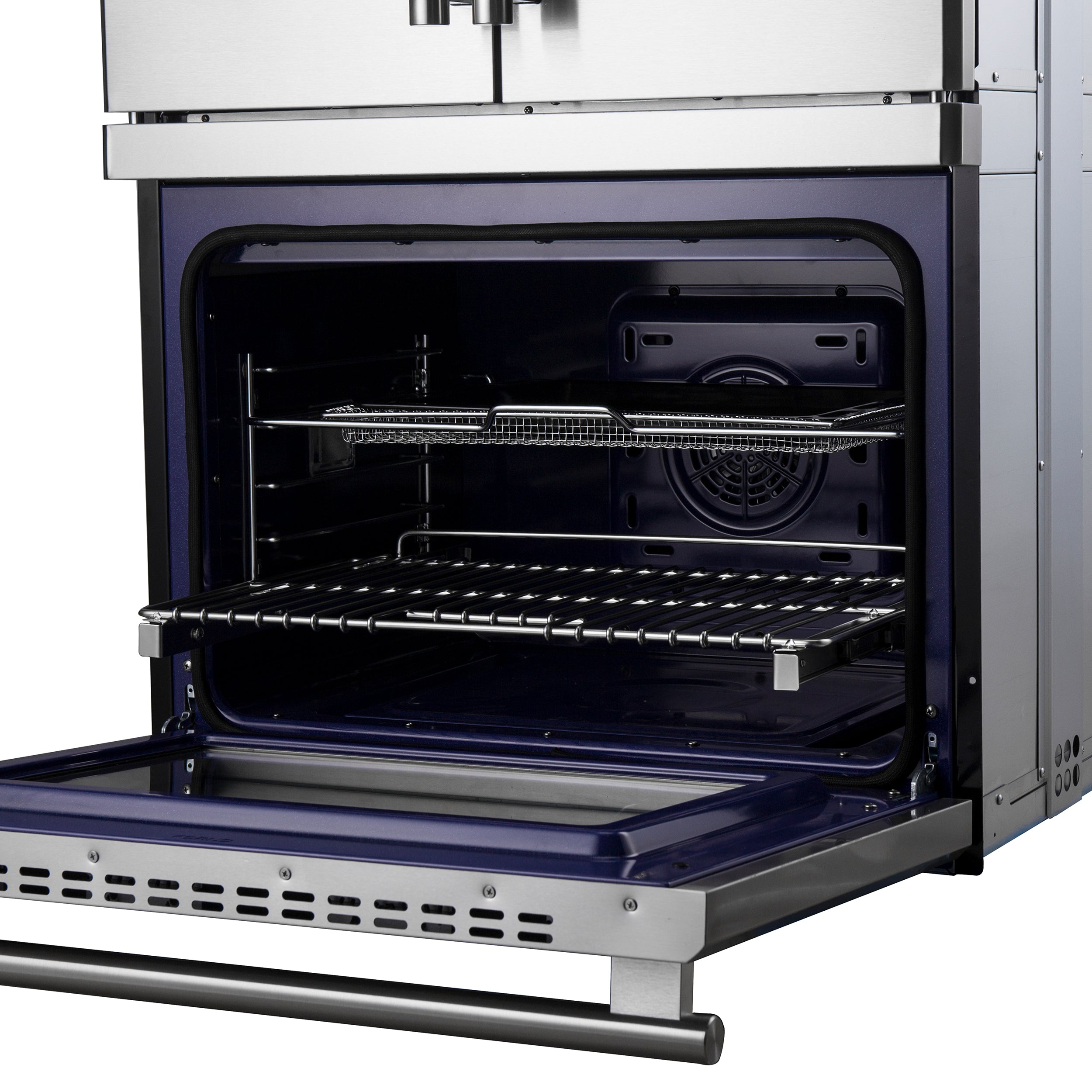 Forno Gallico 30 in. 7.36 cu.ft. Stainless Steel Self-Cleaning Double Electric Wall Oven with Telescopic Racks, Air Fry and Sous Vide | FBOEL1388-30