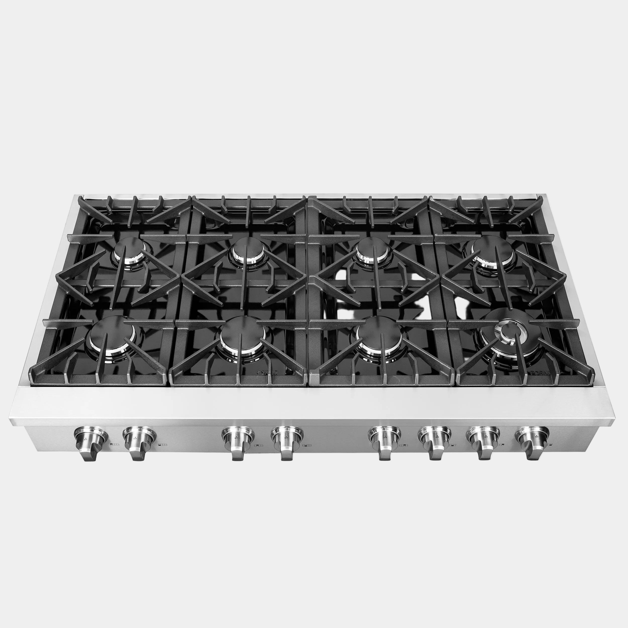 Forno Cossato 48 in. Stainless Steel Gas Rangetop with 8 Burners | FCTGS5737-48
