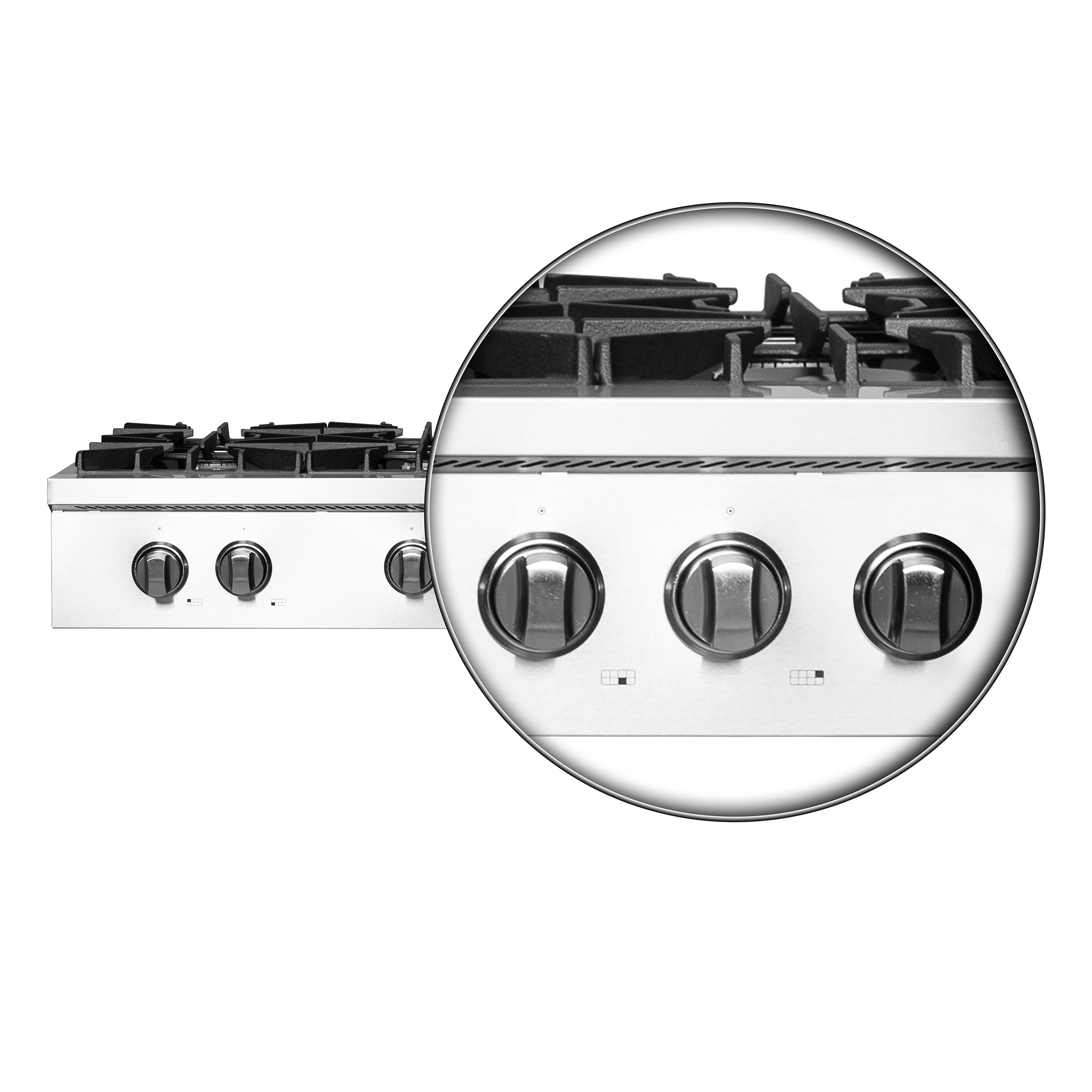 Forno Cossato 48 in. Stainless Steel Gas Rangetop with 8 Burners | FCTGS5737-48