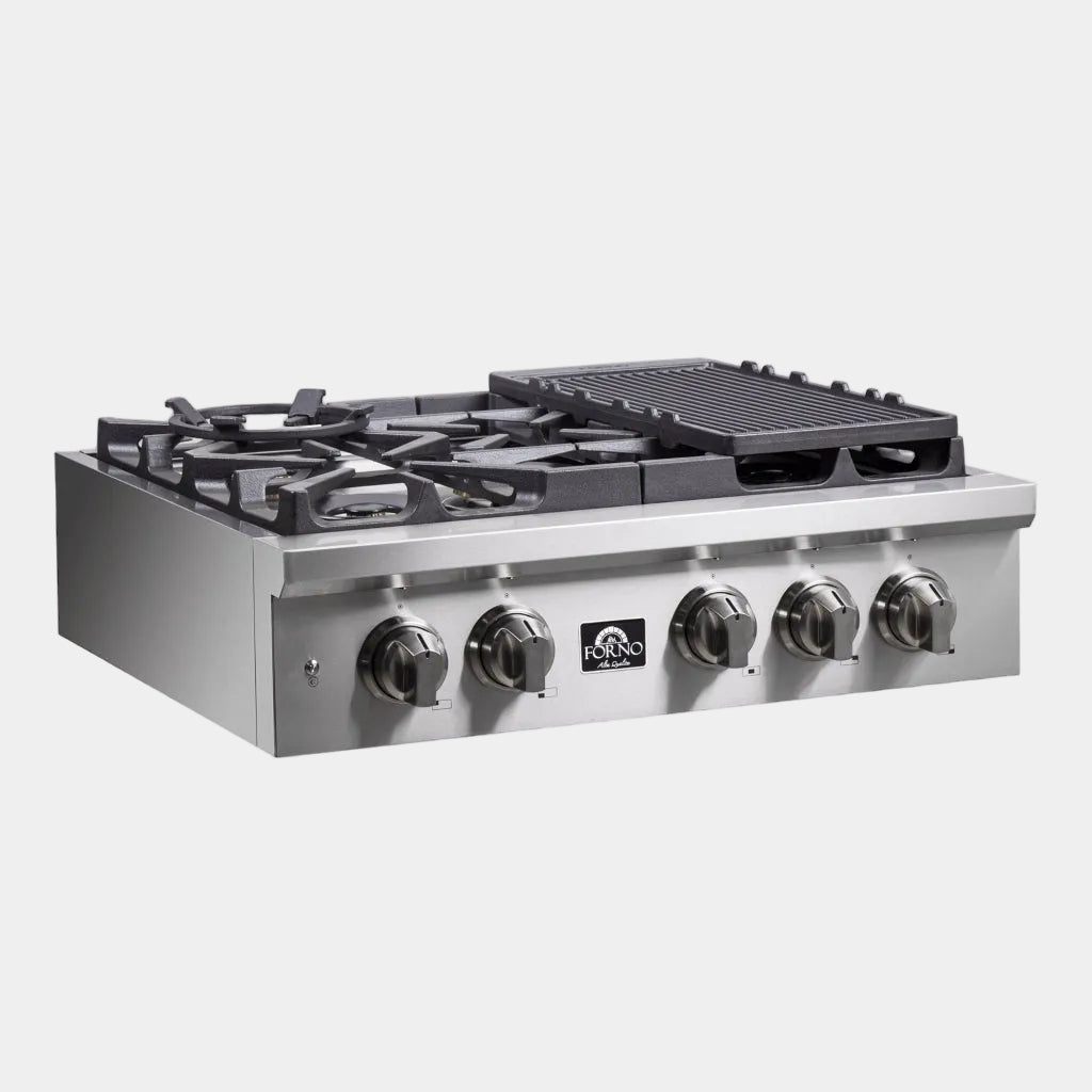Forno Spezia 30 in. Stainless Steel Gas Rangetop with 5 Burners | FCTGS5751-30