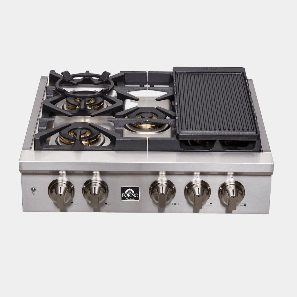 Forno Spezia 30 in. Stainless Steel Gas Rangetop with 5 Burners | FCTGS5751-30