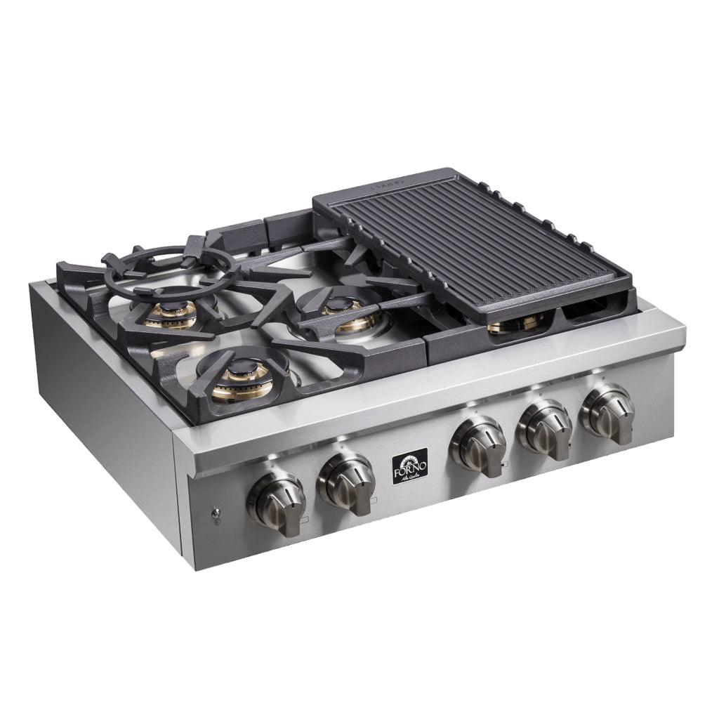 Forno Spezia 30 in. Stainless Steel Gas Rangetop with 5 Burners | FCTGS5751-30
