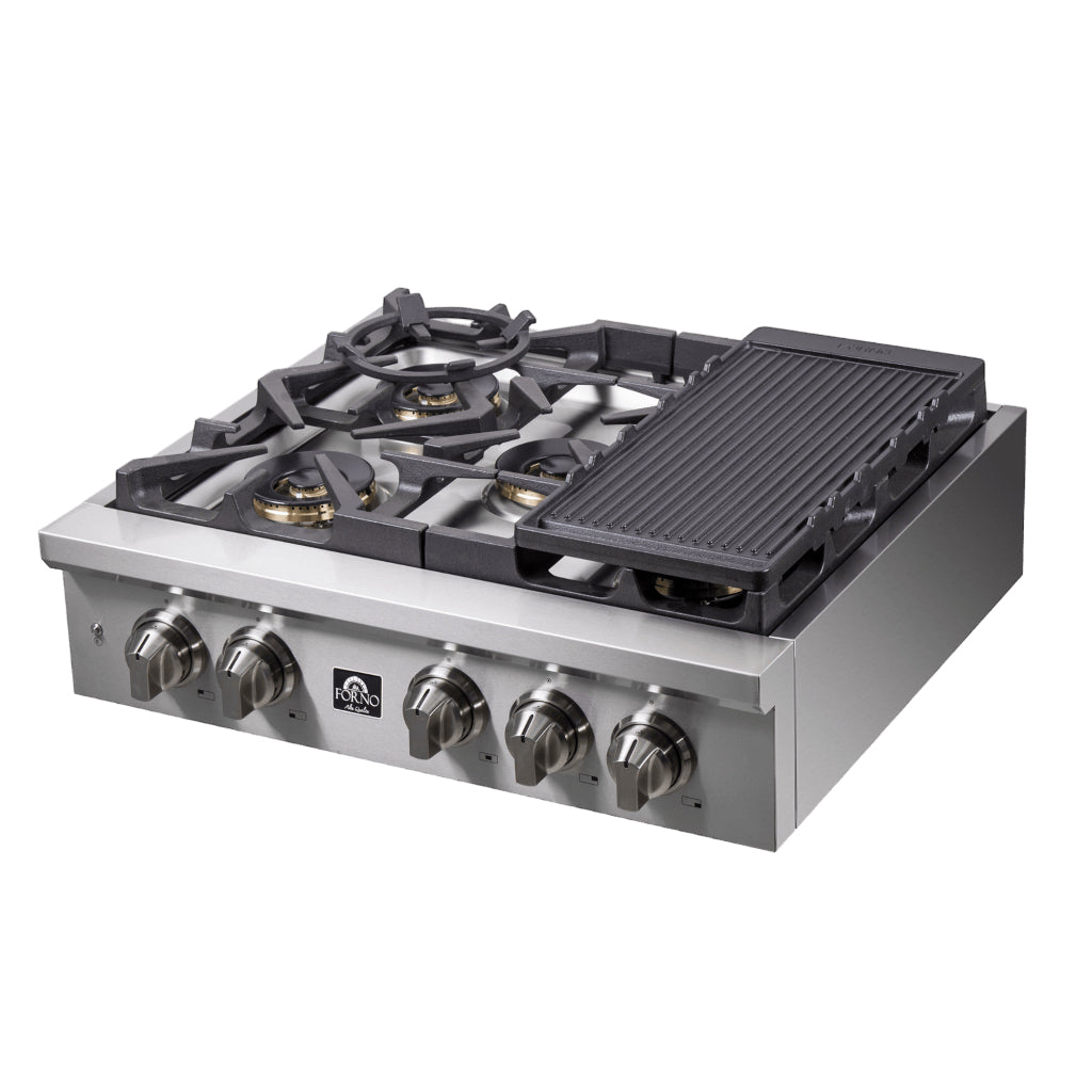 Forno Spezia 30 in. Stainless Steel Gas Rangetop with 5 Burners | FCTGS5751-30