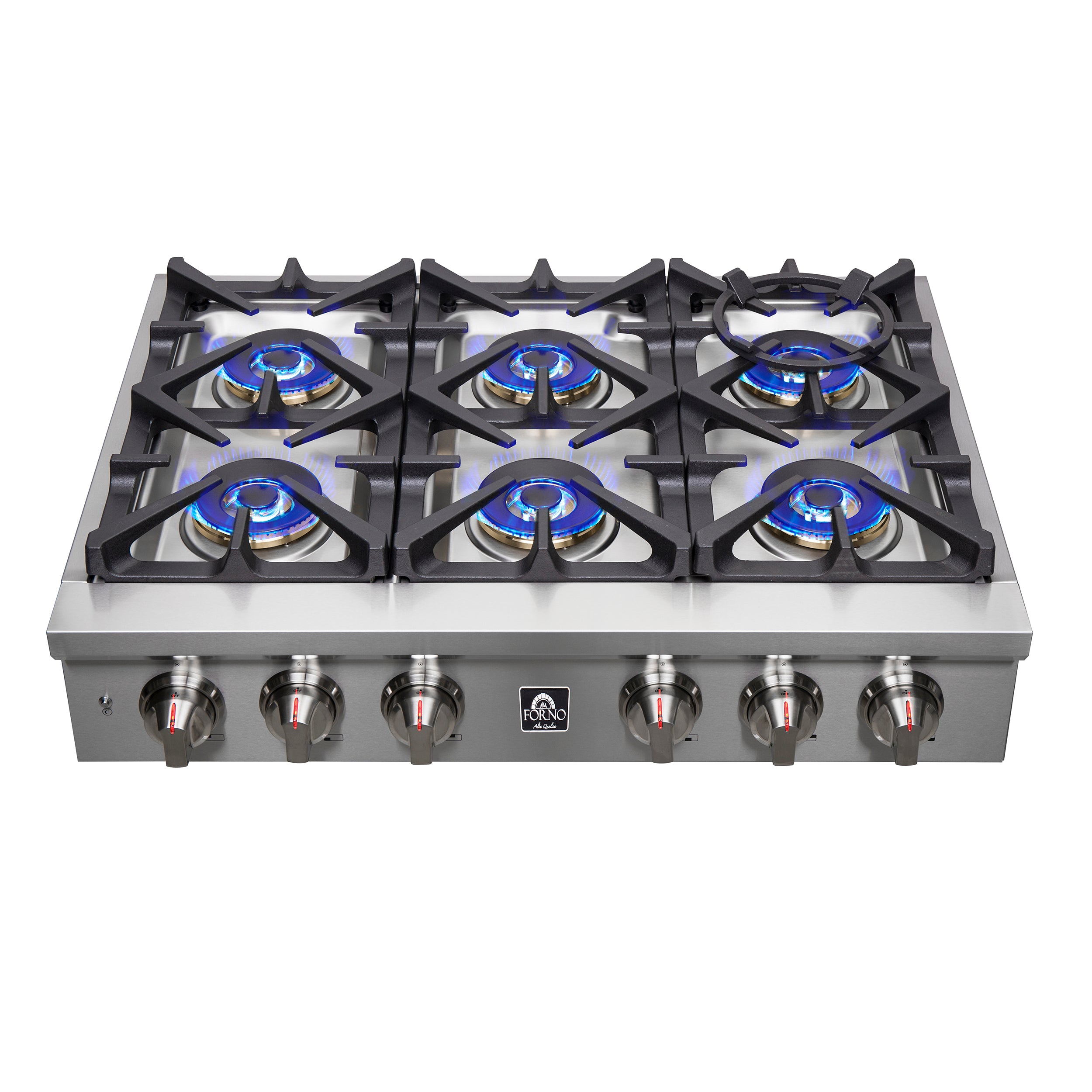 Forno Spezia 36 in. Stainless Steel Gas Rangetop with 6 Burners | FCTGS5751-36