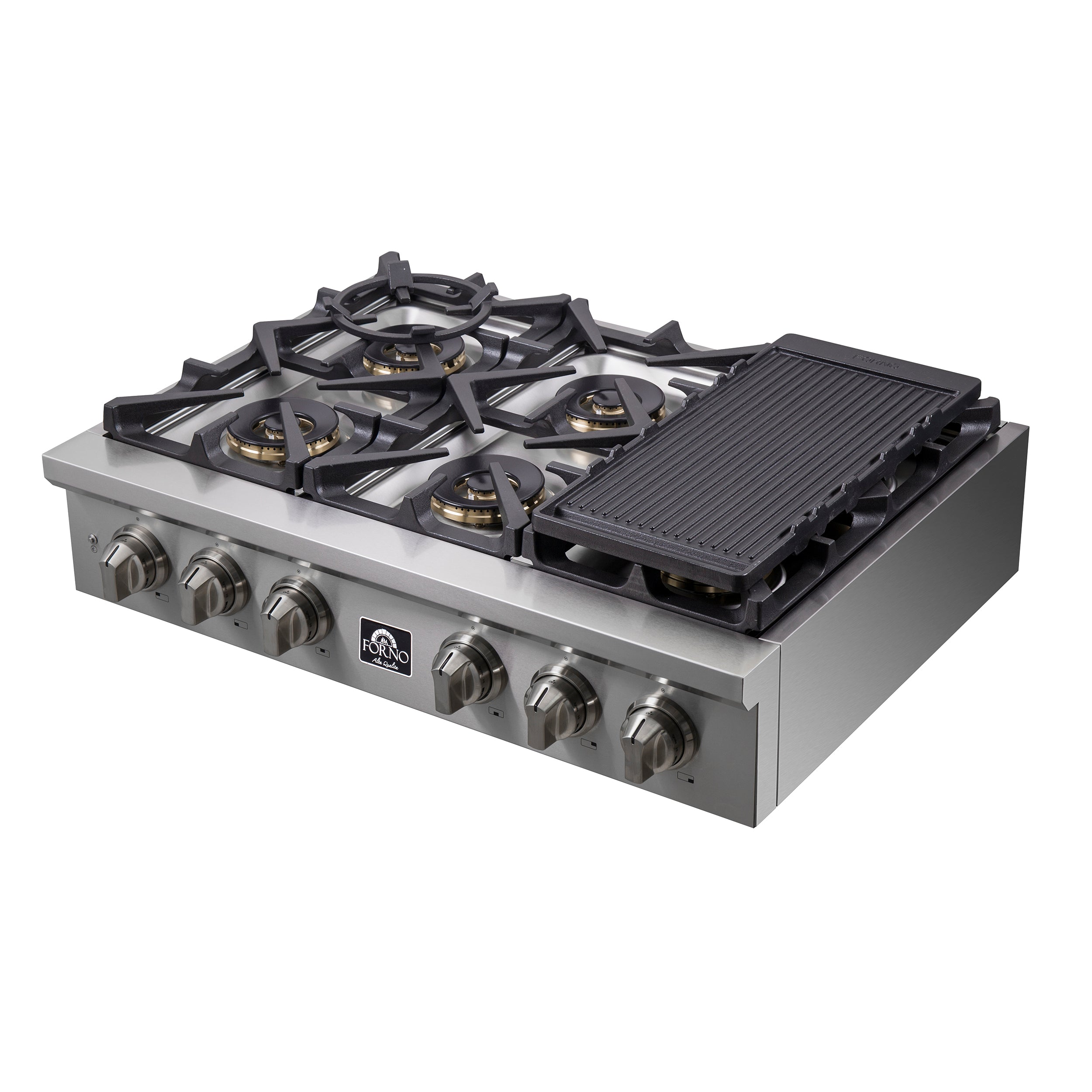 Forno Spezia 36 in. Stainless Steel Gas Rangetop with 6 Burners | FCTGS5751-36