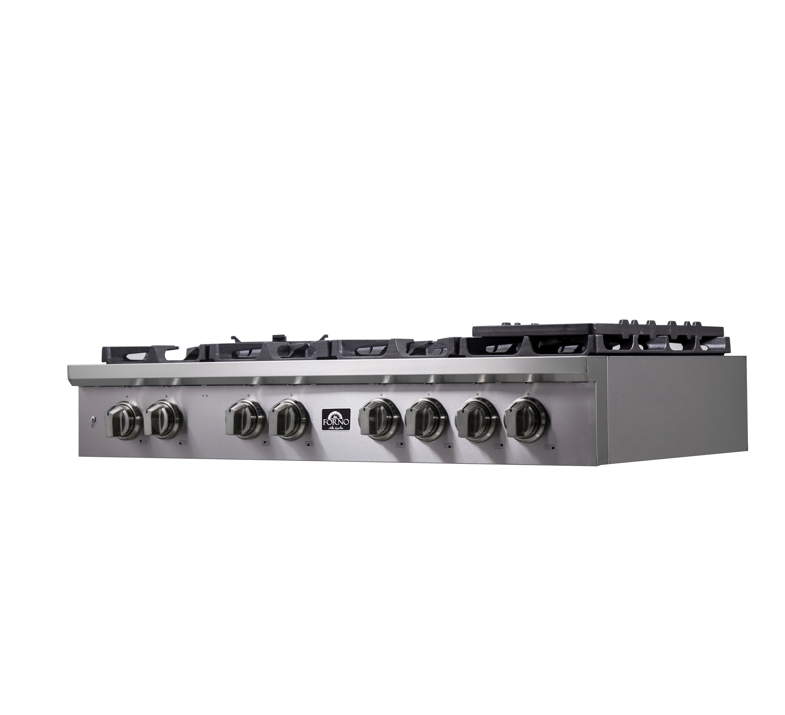 Forno Spezia Alta Qualita 48-Inch Pro-Style Gas Rangetop, Stainless Steel, 8 Sealed Burners, Continuous Cast Iron Grates, High Heat Output