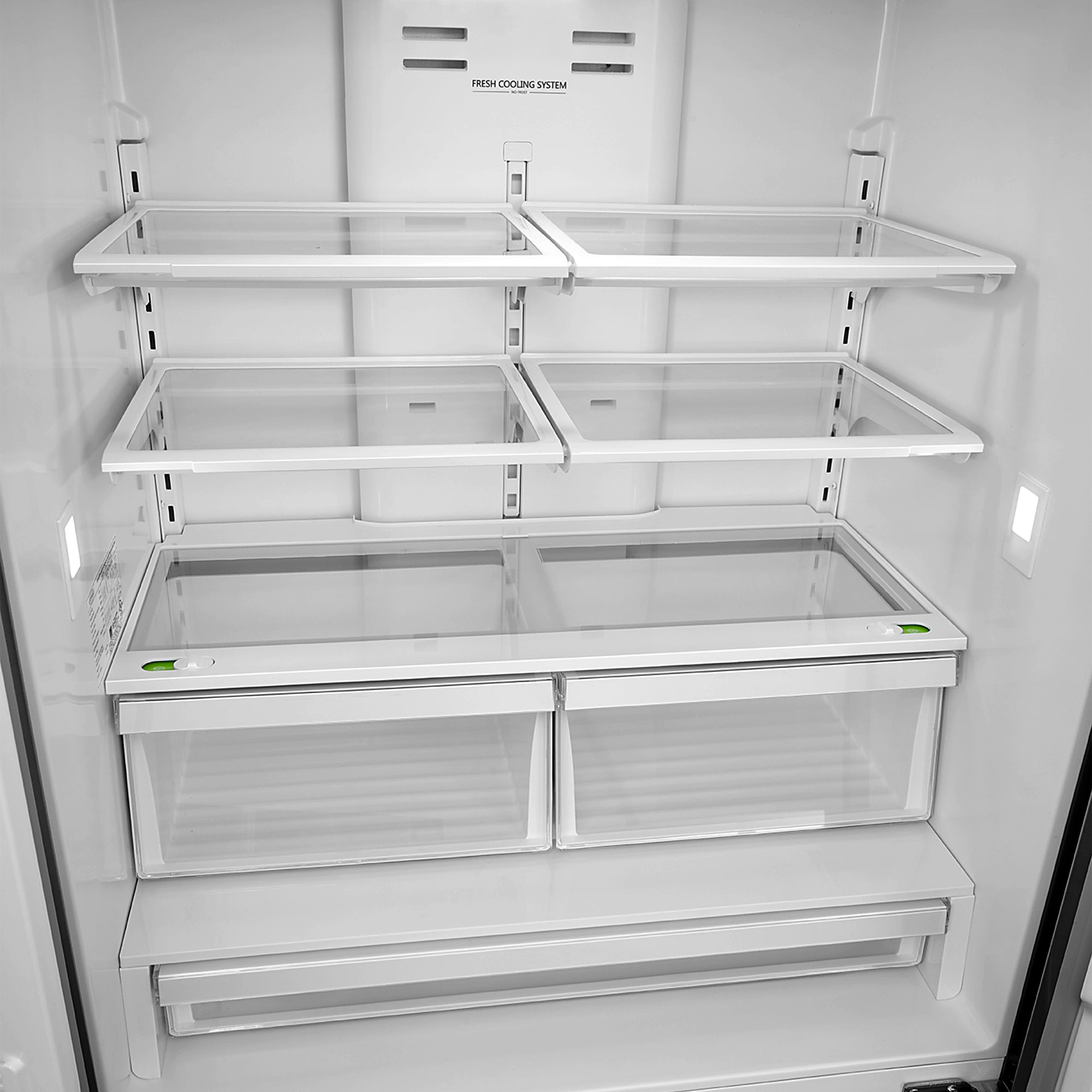 Cosmo Lumin 36 in. 22.5 cu. ft. Stainless Steel French Door Refrigerator with Ice Maker | COS-FDR225RHSS-G