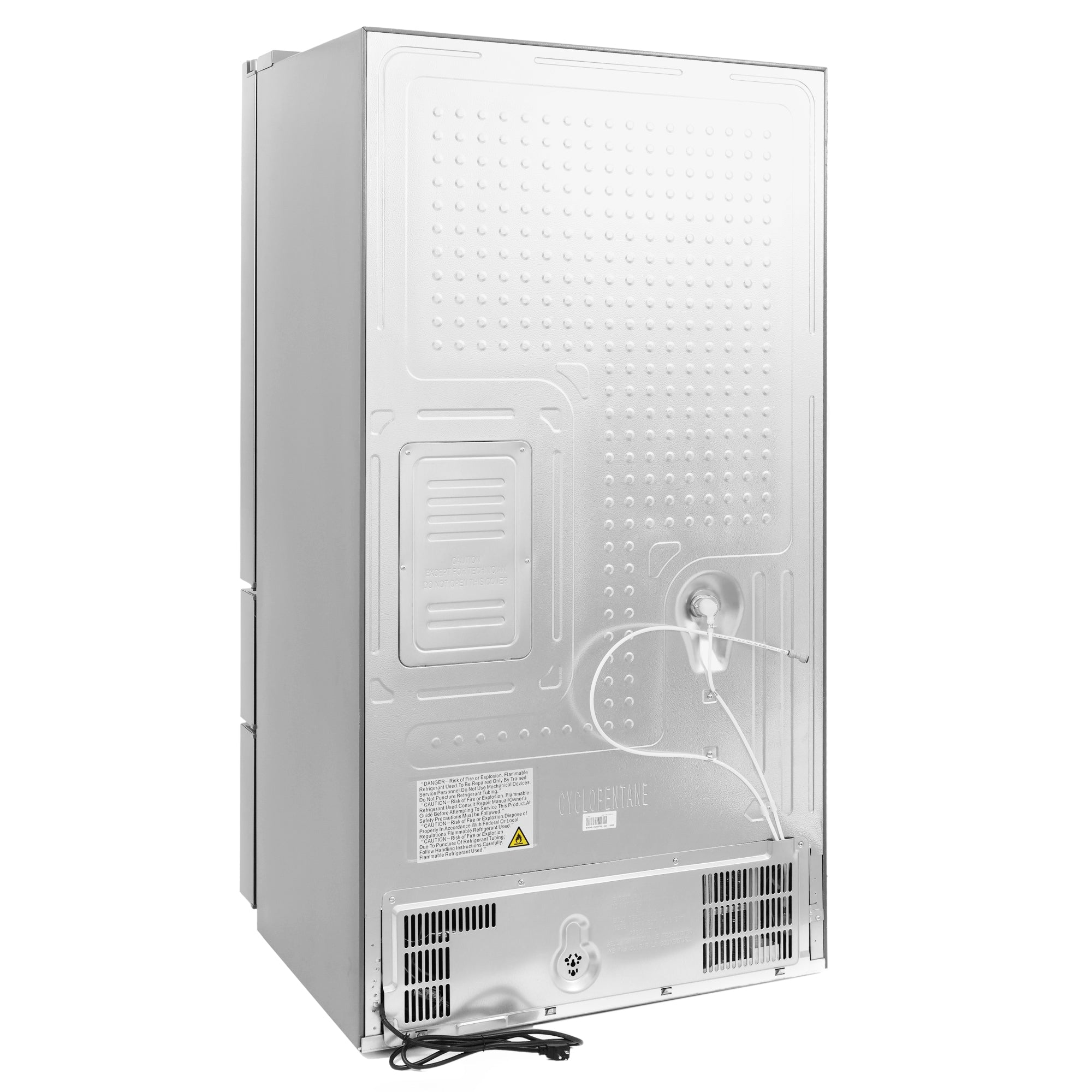 Cosmo Lumin 36 in. 22.5 cu. ft. Stainless Steel French Door Refrigerator with Recessed Handles and Ice Maker | COS-FDR225RHSS