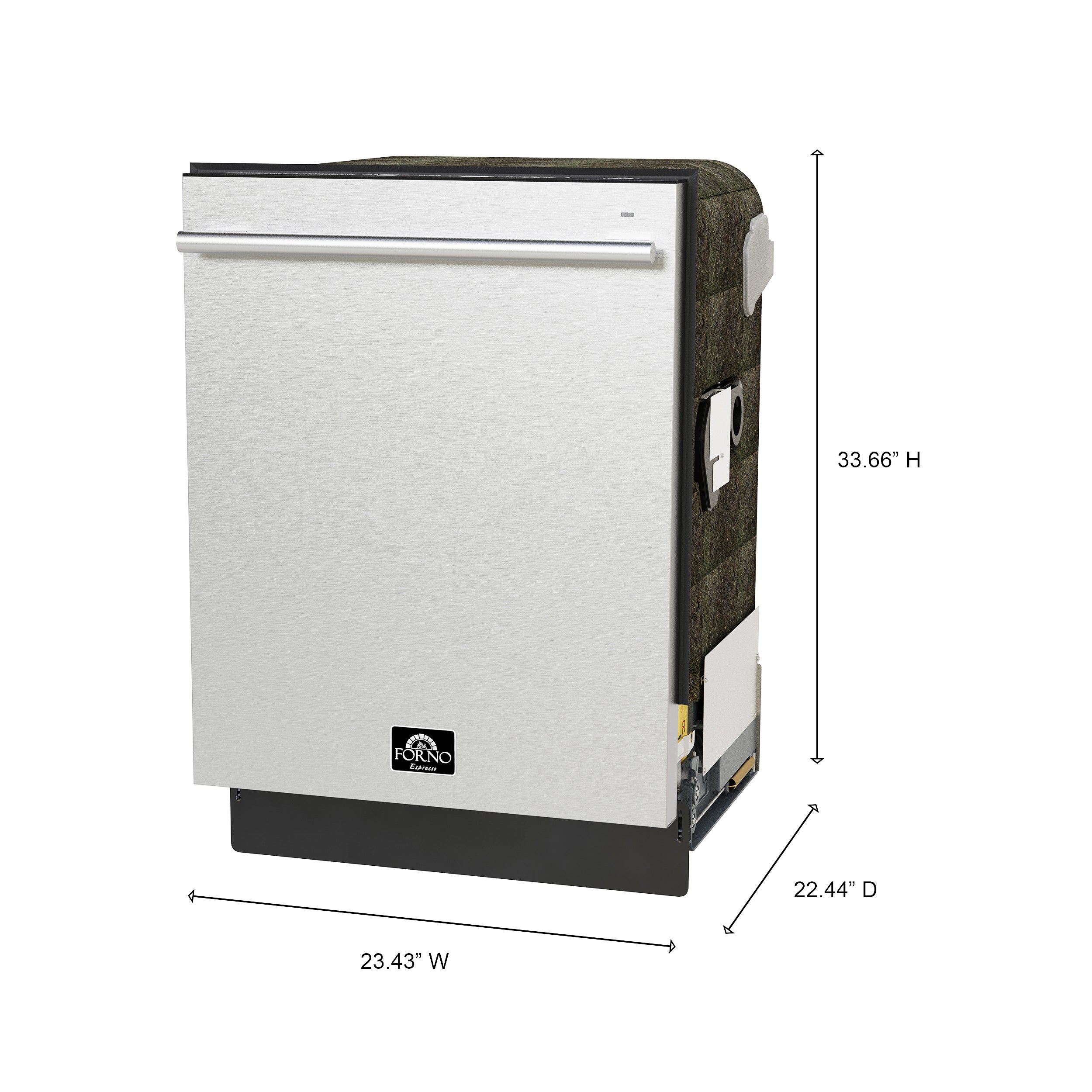 Forno Romano 24 in. Stainless Steel Built-In Dishwasher | FDWBI8035-24S