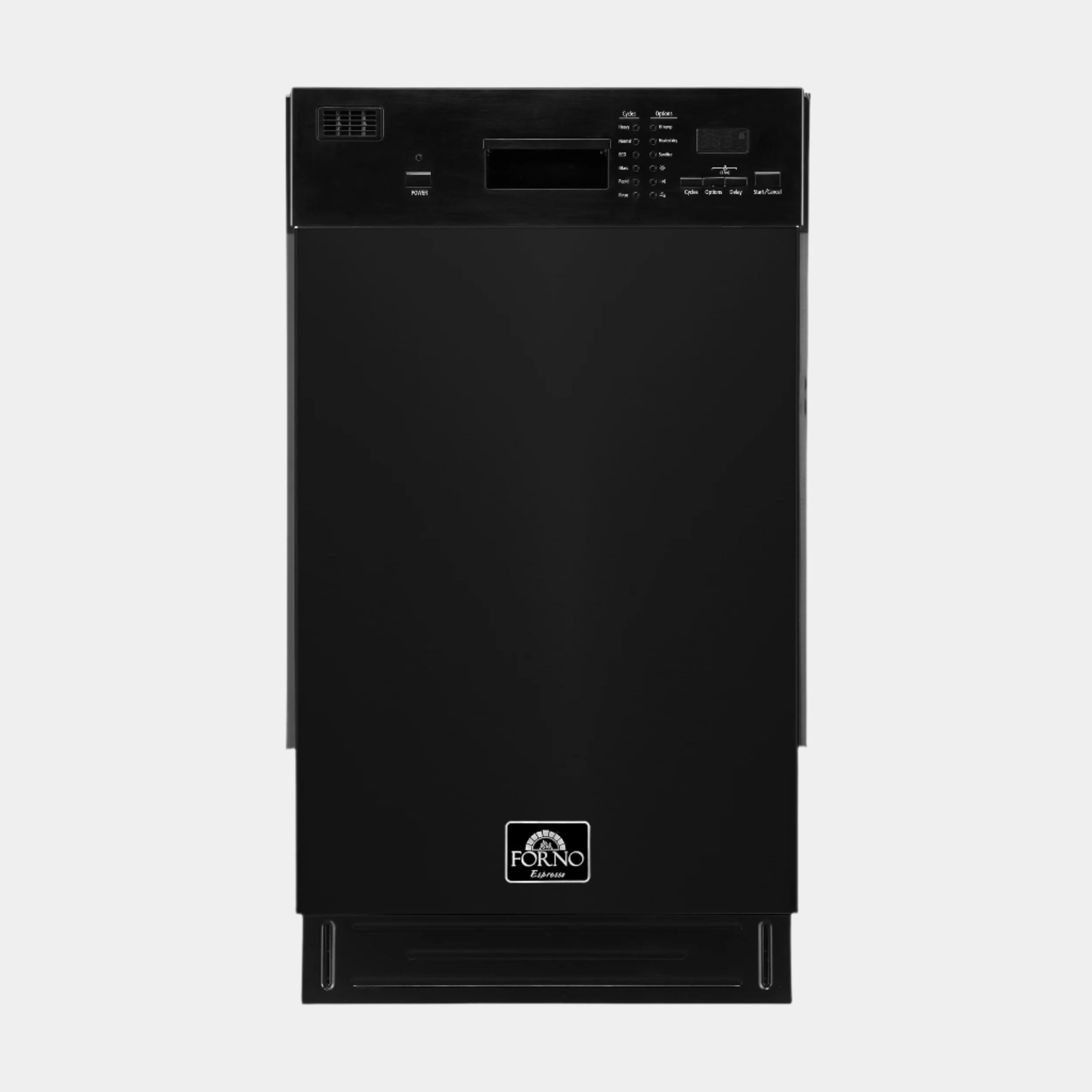 Forno Polo 18-Inch Built-In Black Dishwasher, 8 Place Settings, ENERGY STAR Certified, 52 dBA