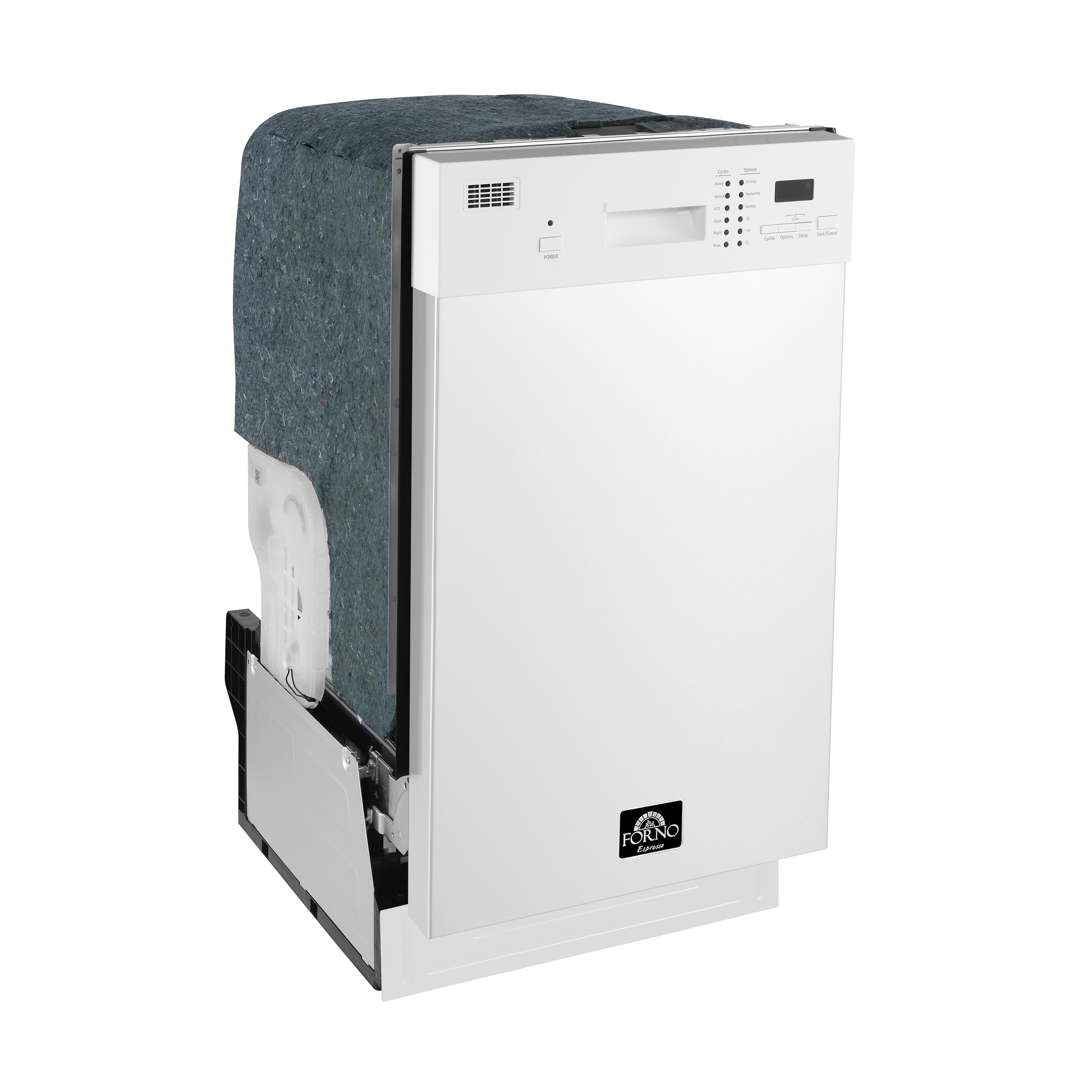 Forno Polo 18 in. Stainless Steel Built-In Dishwasher | FDWBI8041-18WHT