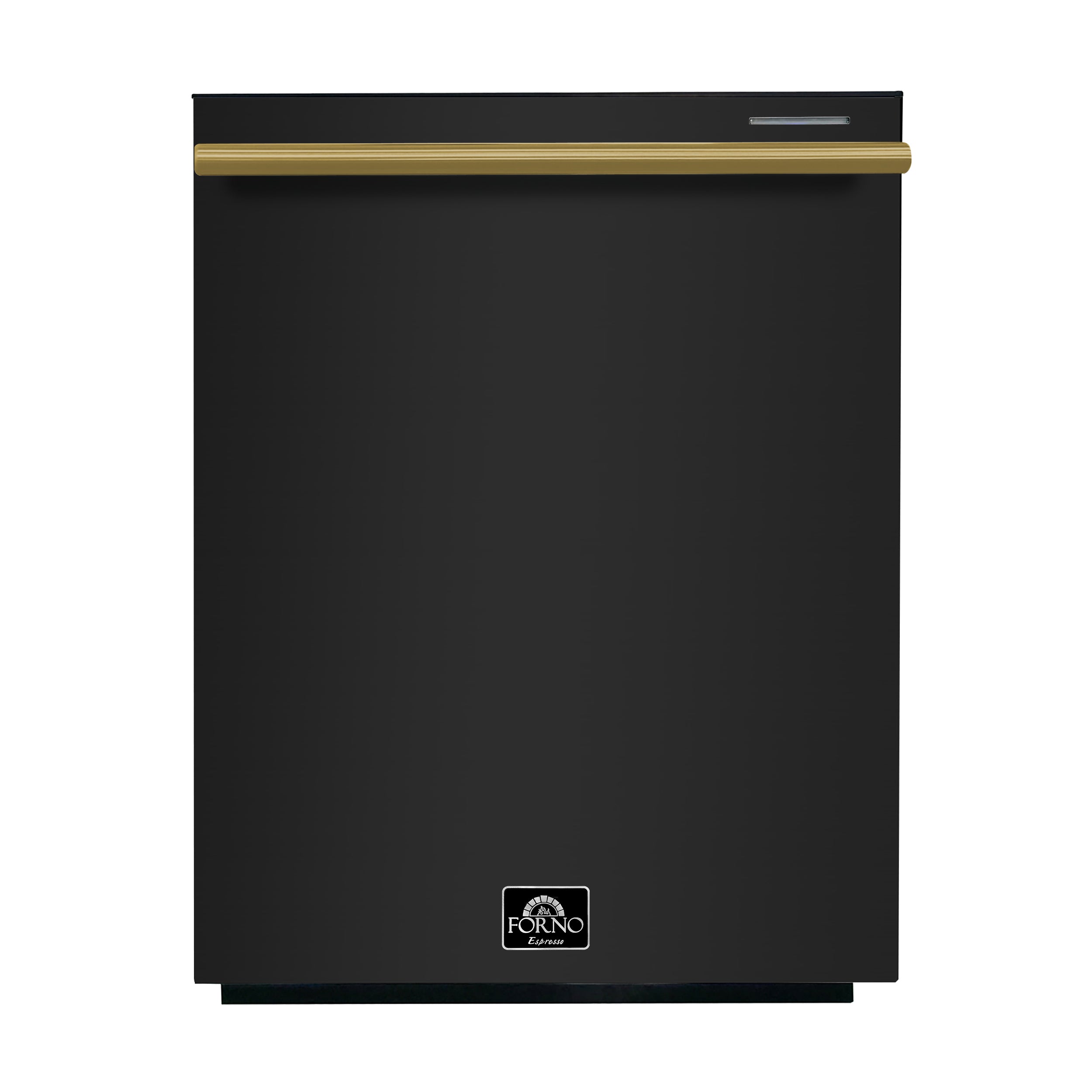 Forno Espresso Black Package - 30" Electric Range, Refrigerator and Dishwasher with Antique Brass Handles | FBDL-007-02US