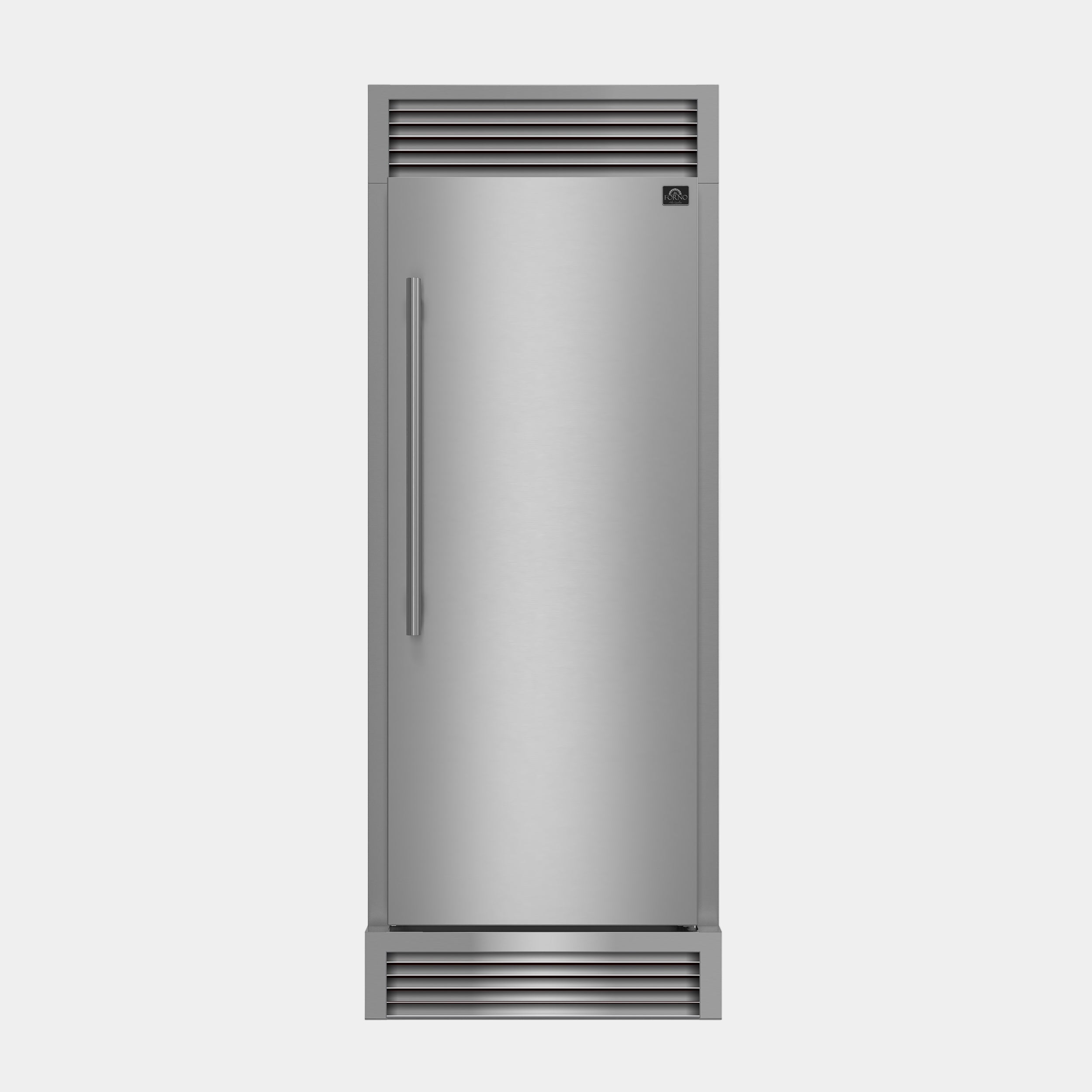 Forno Maderno 32 in. 13.6 cu.ft. Right Swing Stainless Steel Built-In Convertible Refrigerator/Freezer with Grill Trim Kit | FFFFD1722-32RS