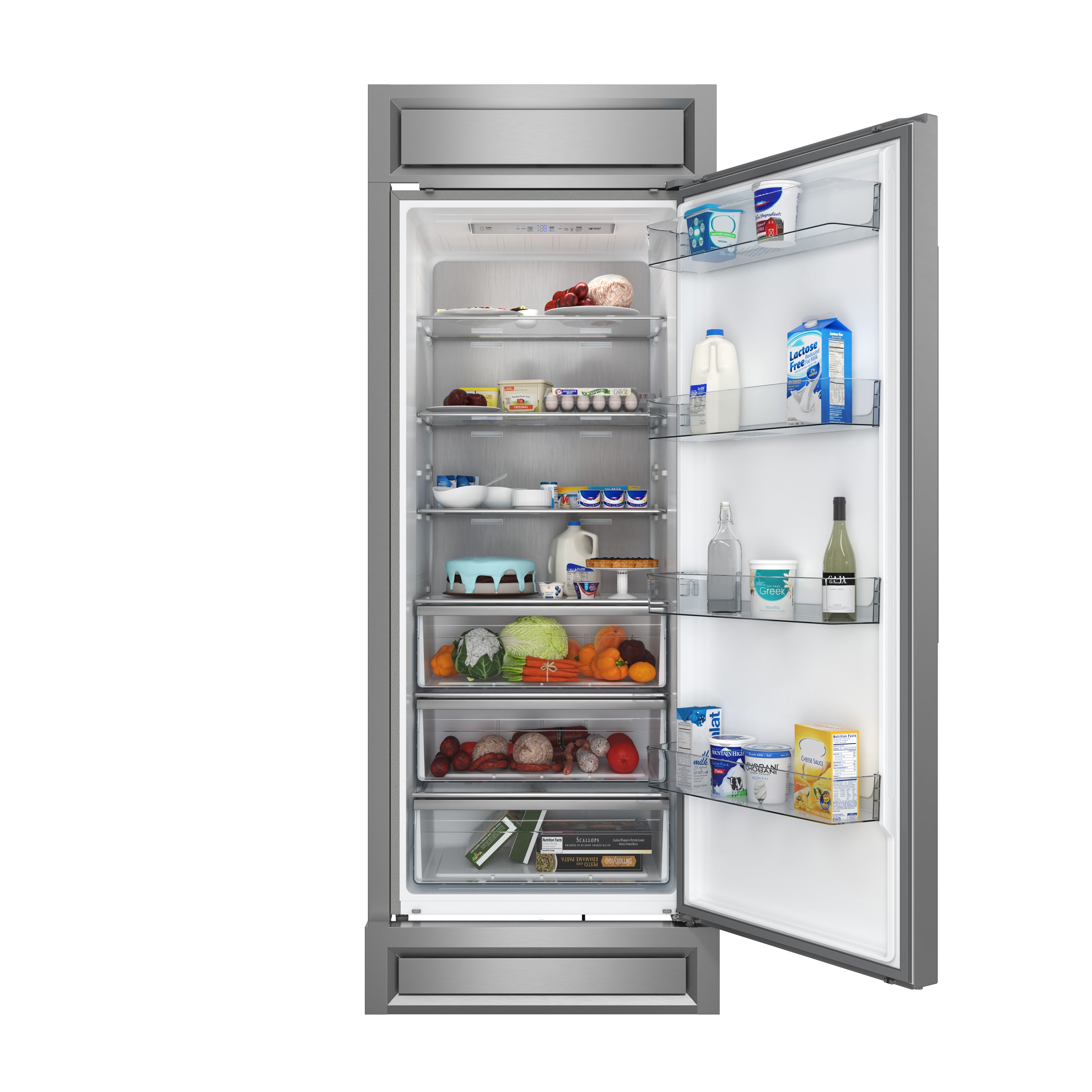 Forno Maderno 32 in. 13.6 cu.ft. Right Swing Stainless Steel Built-In Convertible Refrigerator/Freezer with Decorative Trim Kit | FFFFD1722-32RS