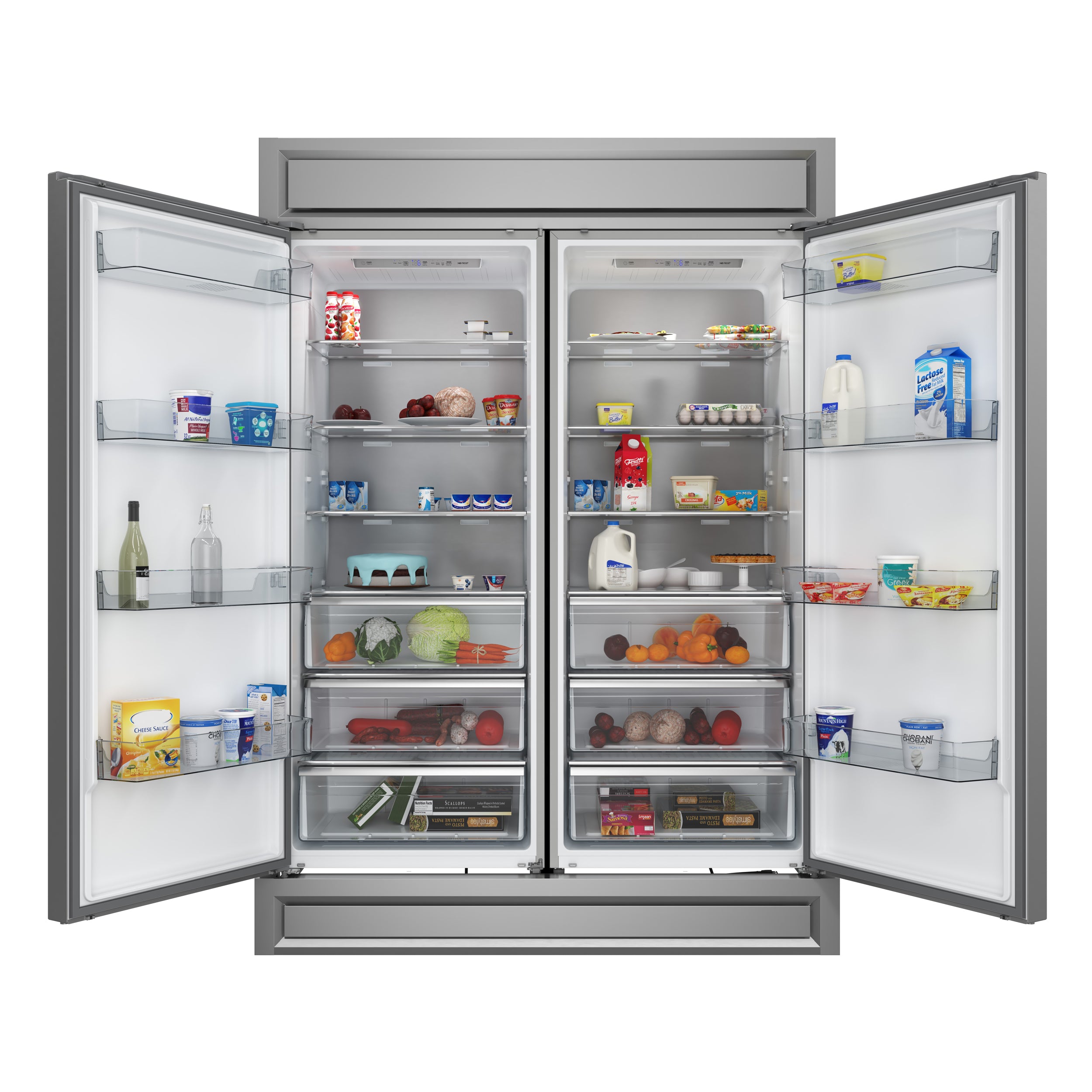 Forno Maderno 60 in. 27.2 cu.ft. Stainless Steel Built-In Convertible Refrigerator/Freezer with Modern Trim Kit | FFFFD1722-60S