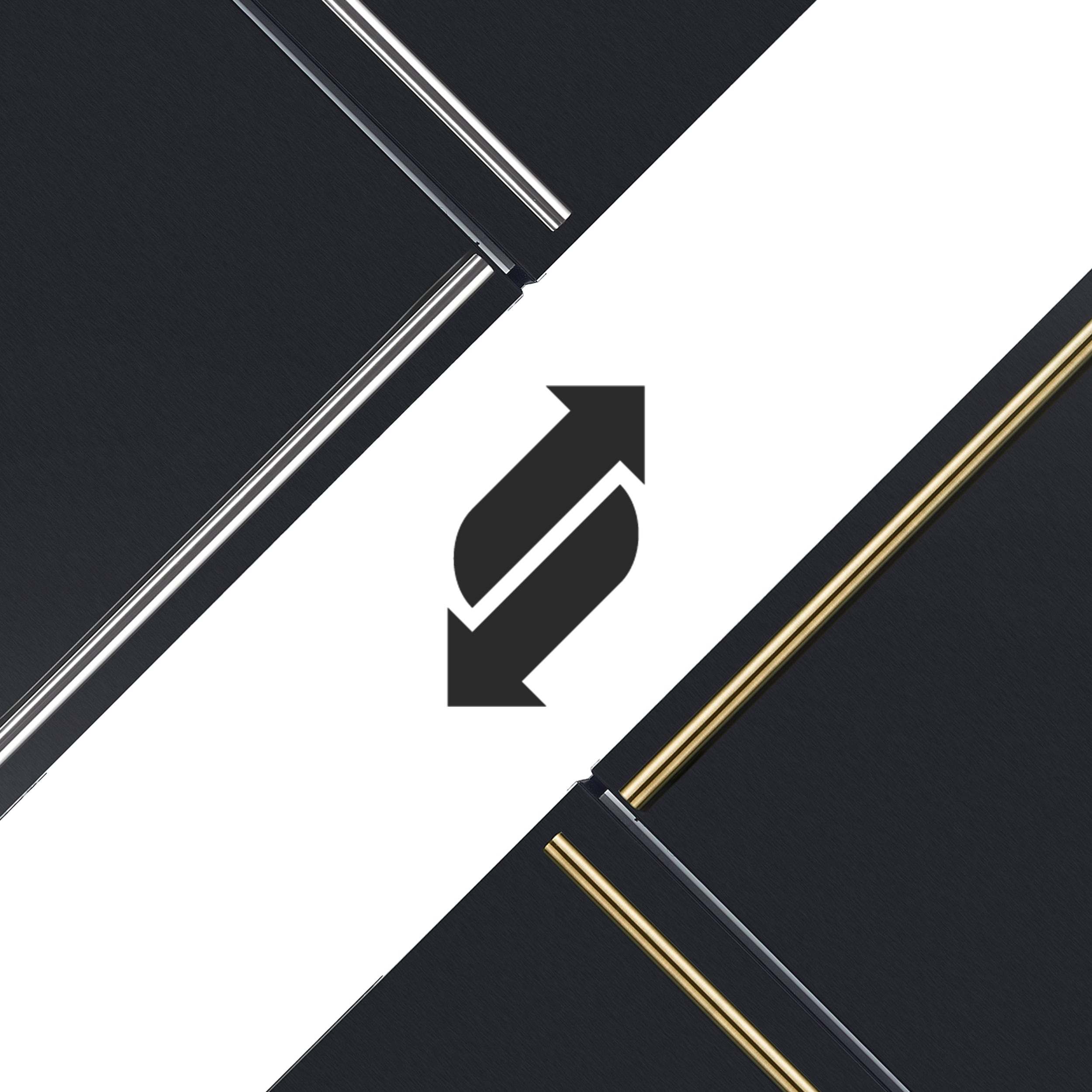 Forno Espresso Black Package - 30" Electric Range and 31" Refrigerator with Antique Brass Handles | FBDL-003-02US